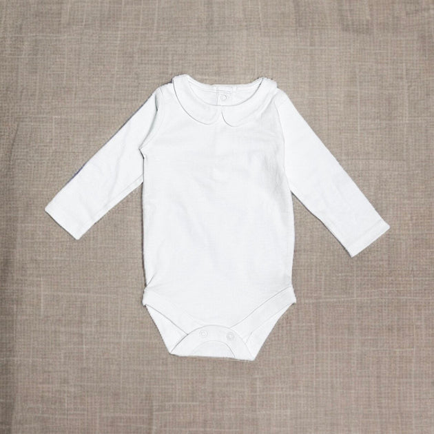 Long sleeve peter sales pan collar onesie