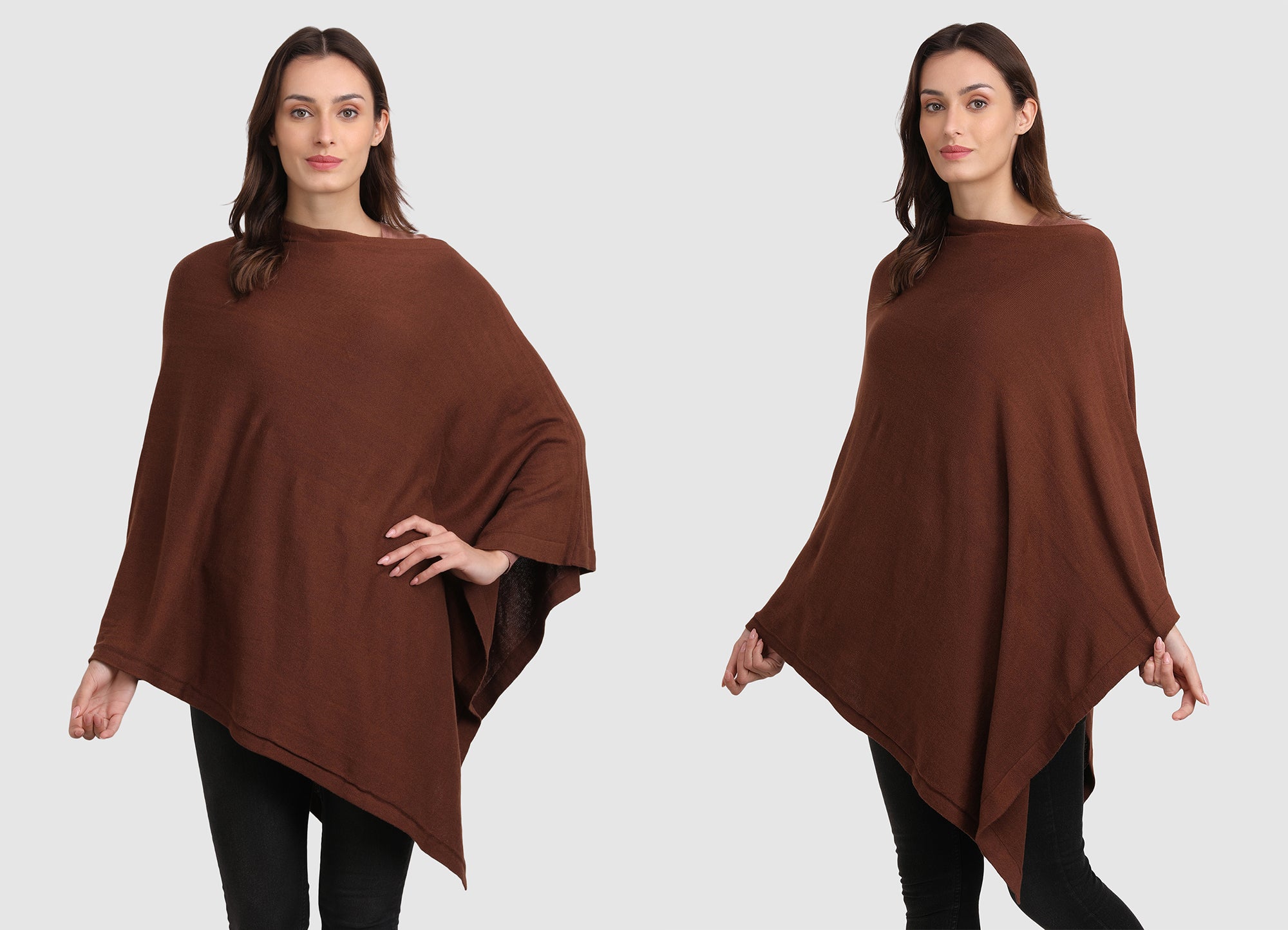 Viverano Women's Classic Organic Cotton Knit Poncho Wrap