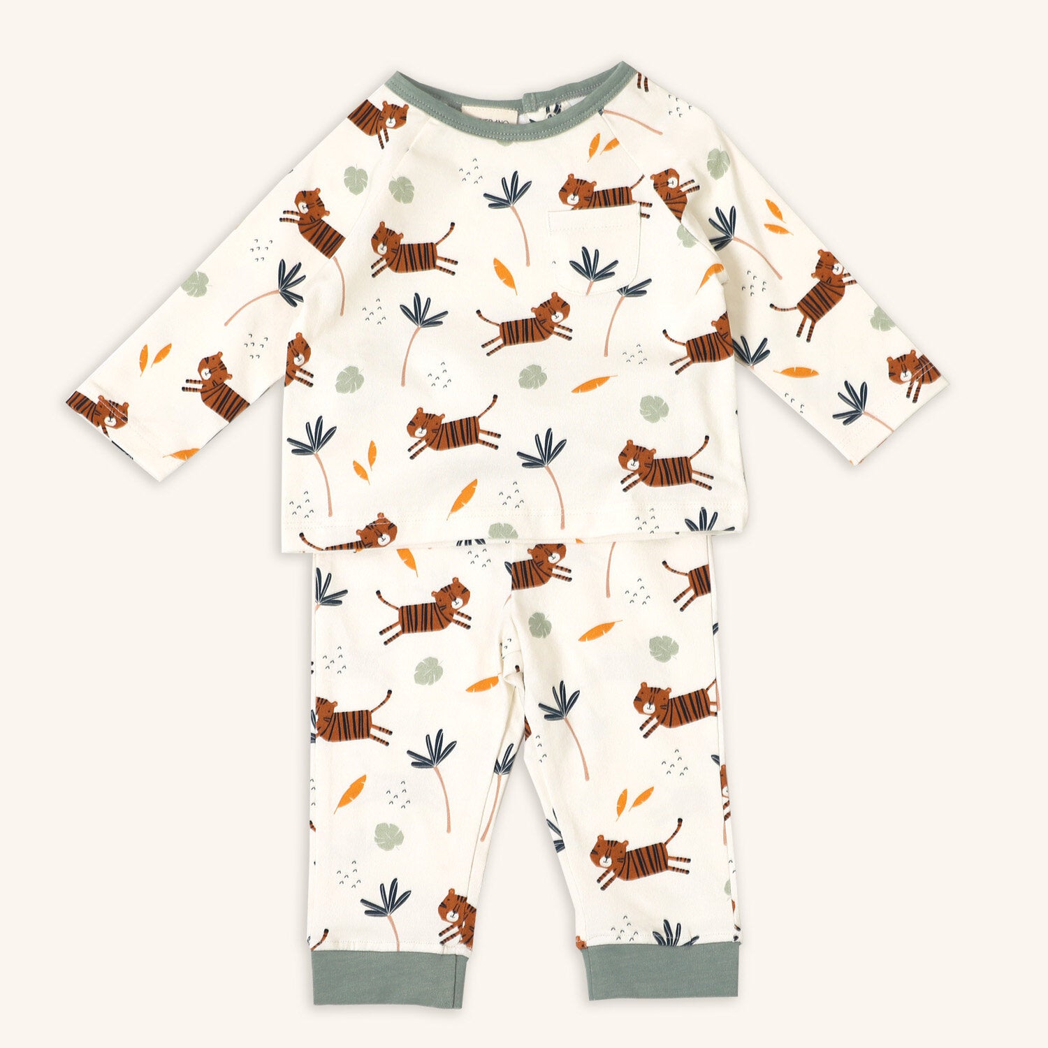 Tiger Playsuit Baby Tee + Jogger Pant SET (Organic Cotton)