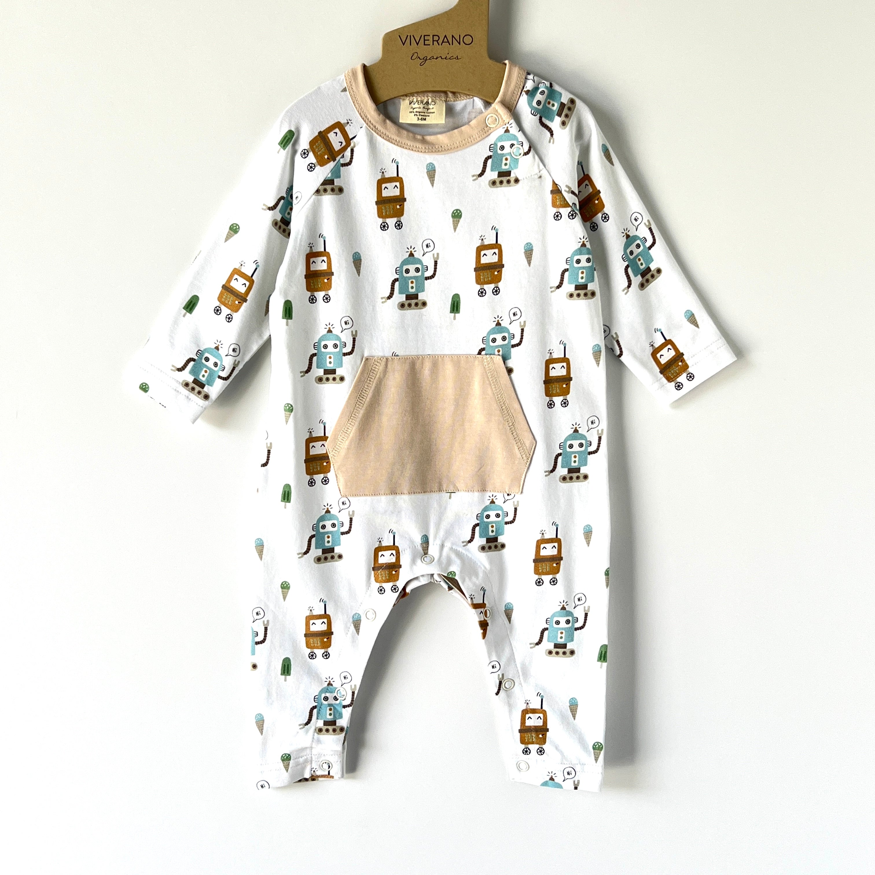 Organic Robots Kangaroo Pocket Jumpsuit (Organic Jersey)