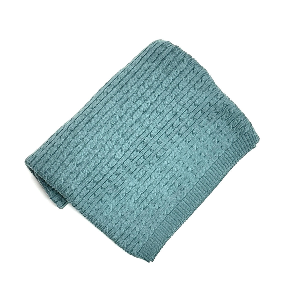 Mini Cable Sweater Knit Baby Blanket (Organic Cotton) -