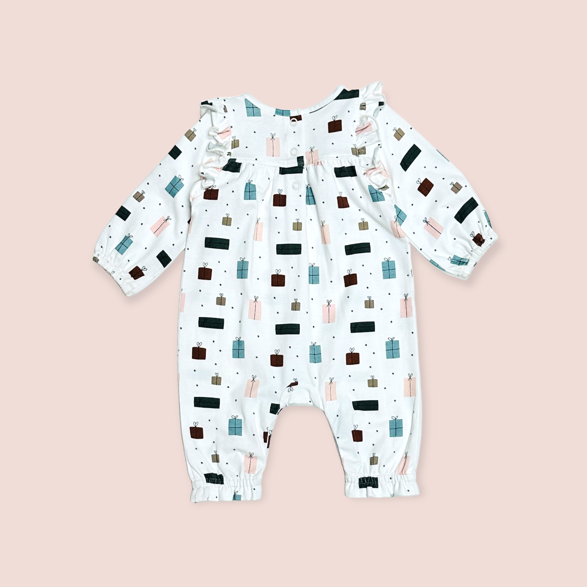 Presents Ruffle Baby Jumpsuit (Organic Jersey) by Viverano Organics