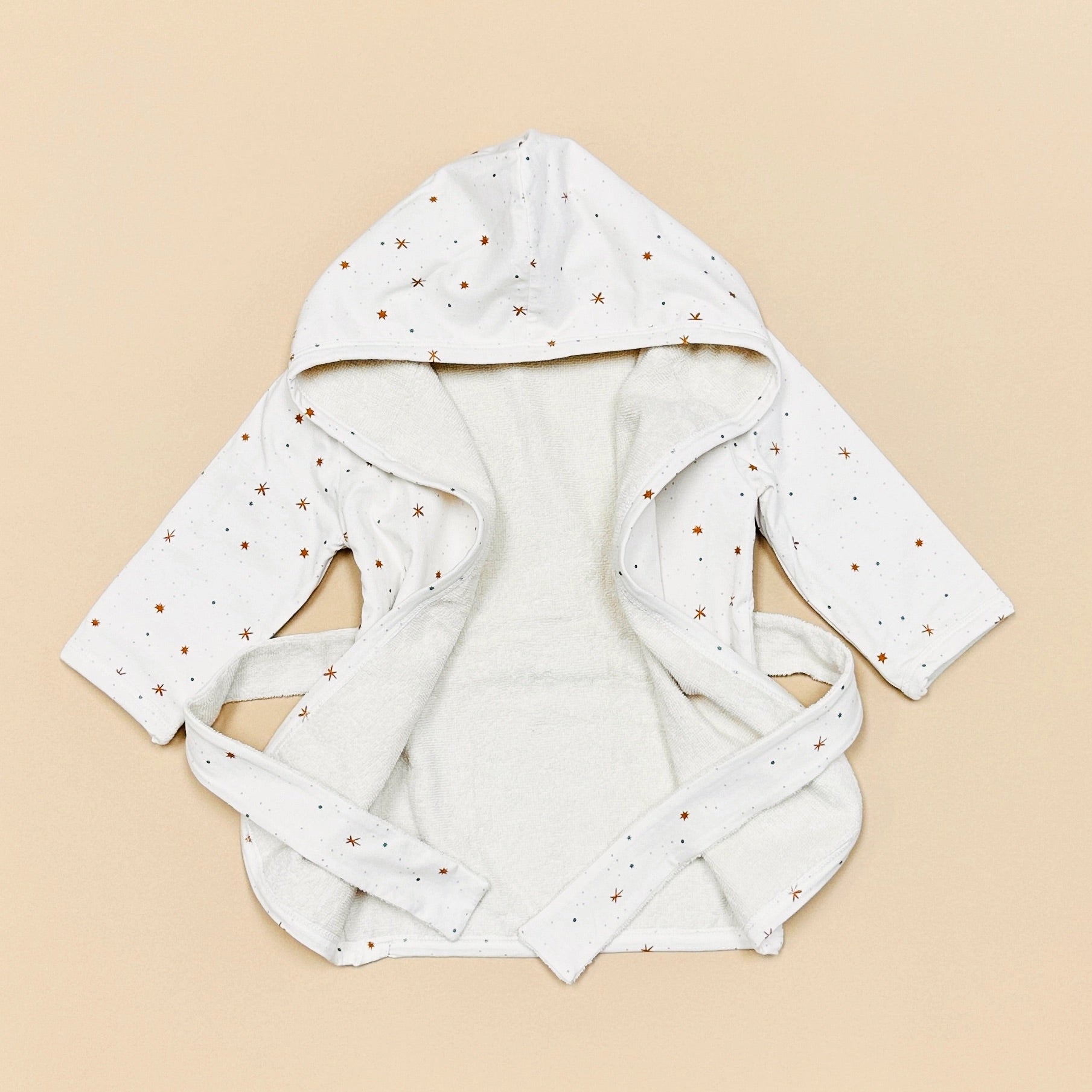 Stars Hooded Baby Bath Robe (Organic Cotton)