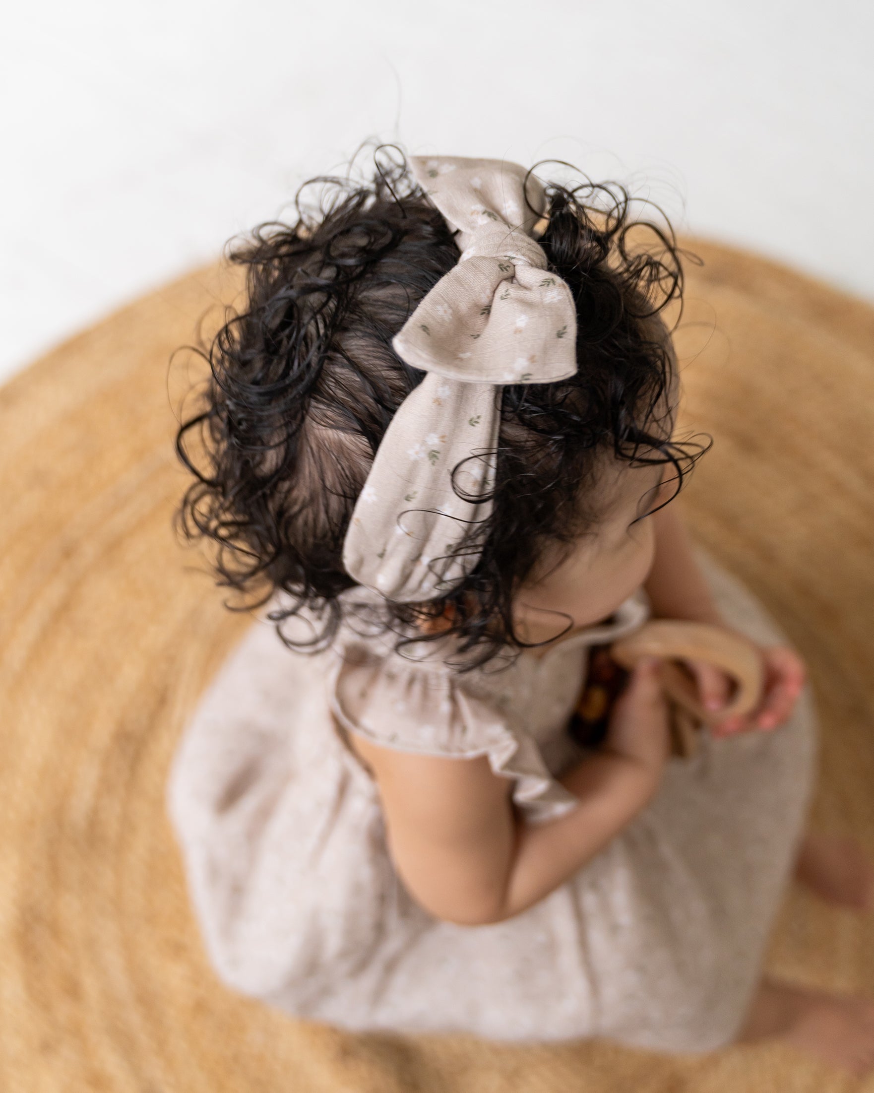 Ditsy Floral Bow Baby Headband (Organic)