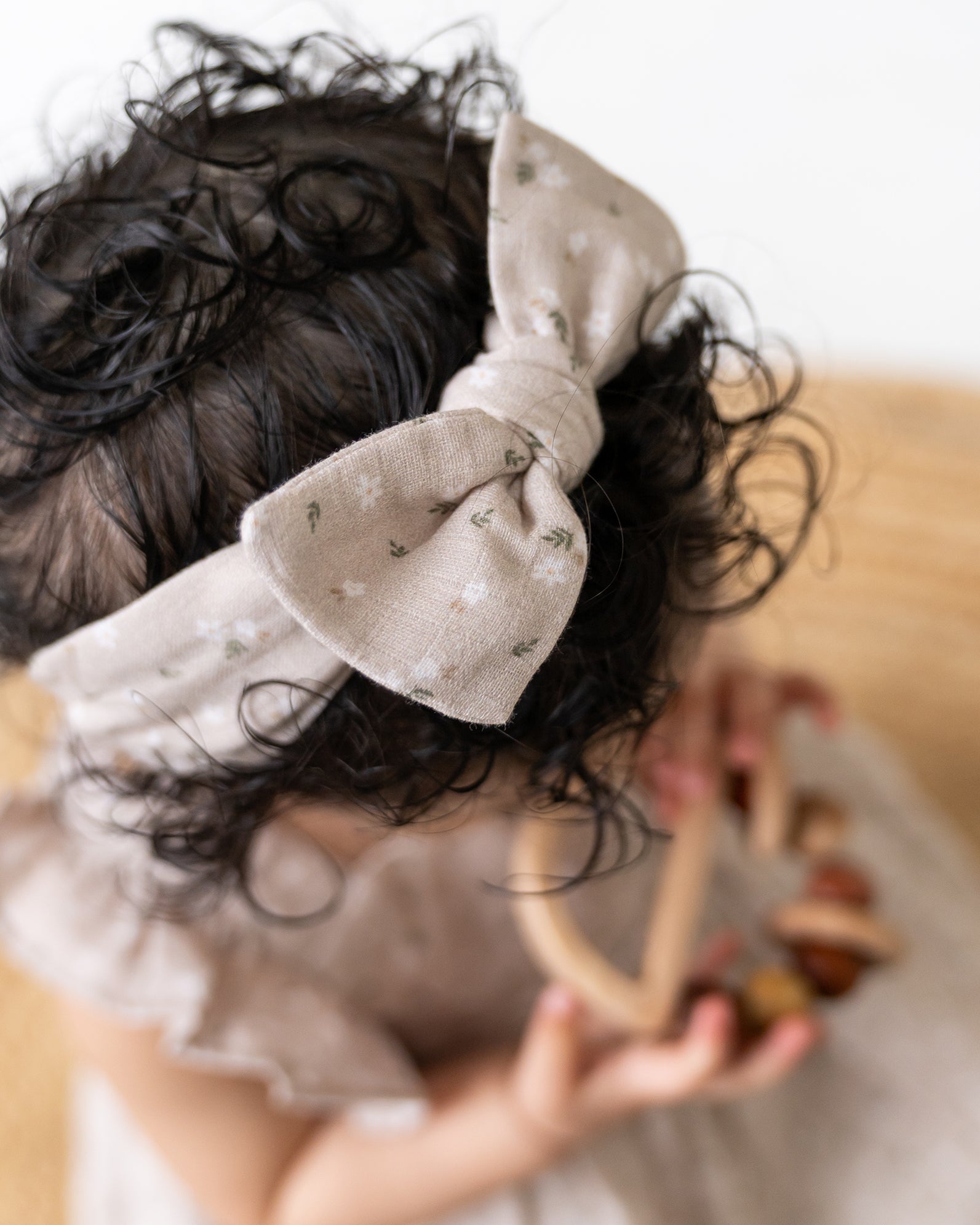 Ditsy Floral Bow Baby Headband (Organic)