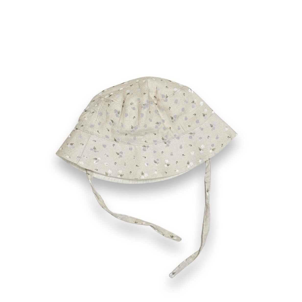 Ditsy Floral Round Baby Sun Hat (Organic Muslin)