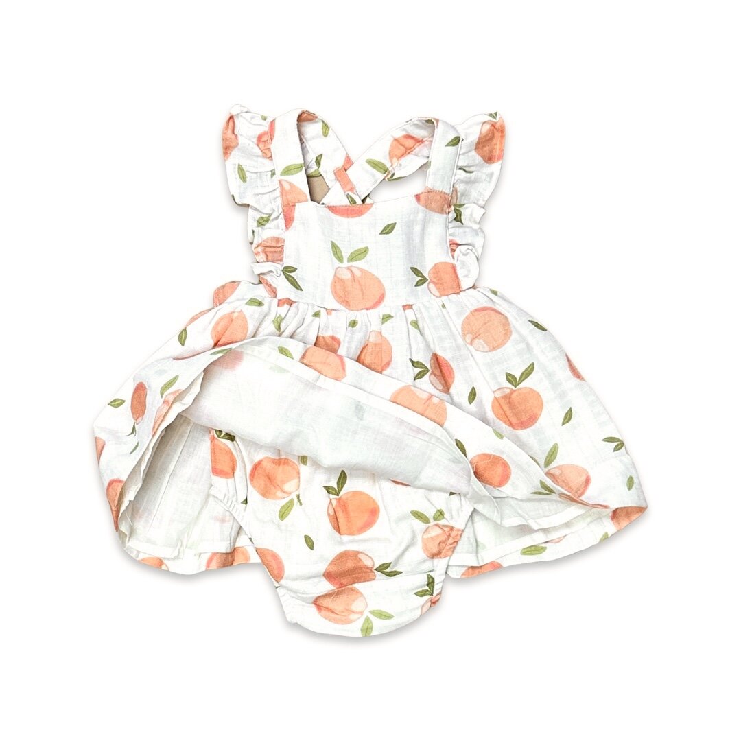 Peach romper baby best sale