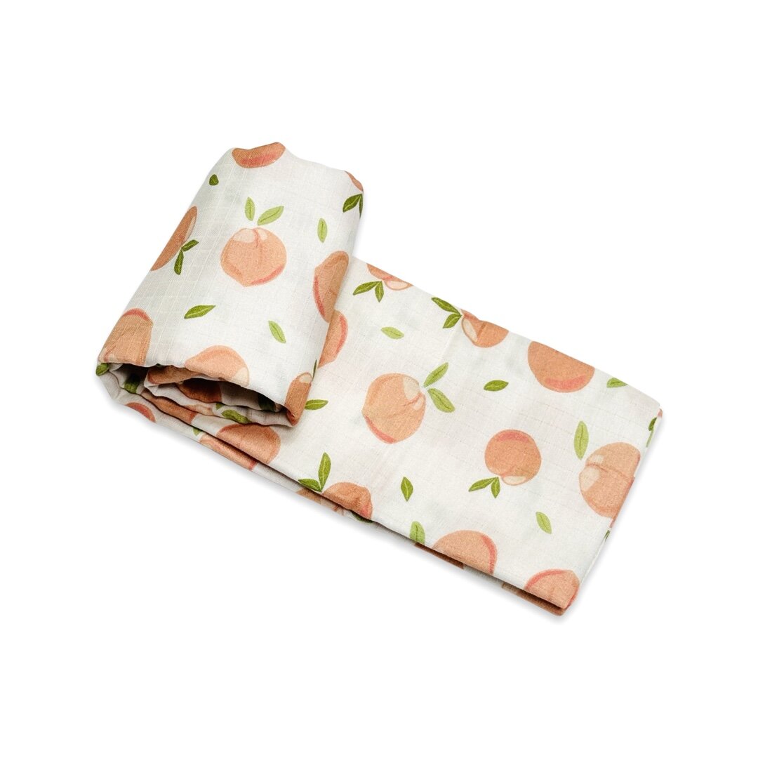 Peaches Muslin Swaddle Baby Blanket (Organic Cotton)