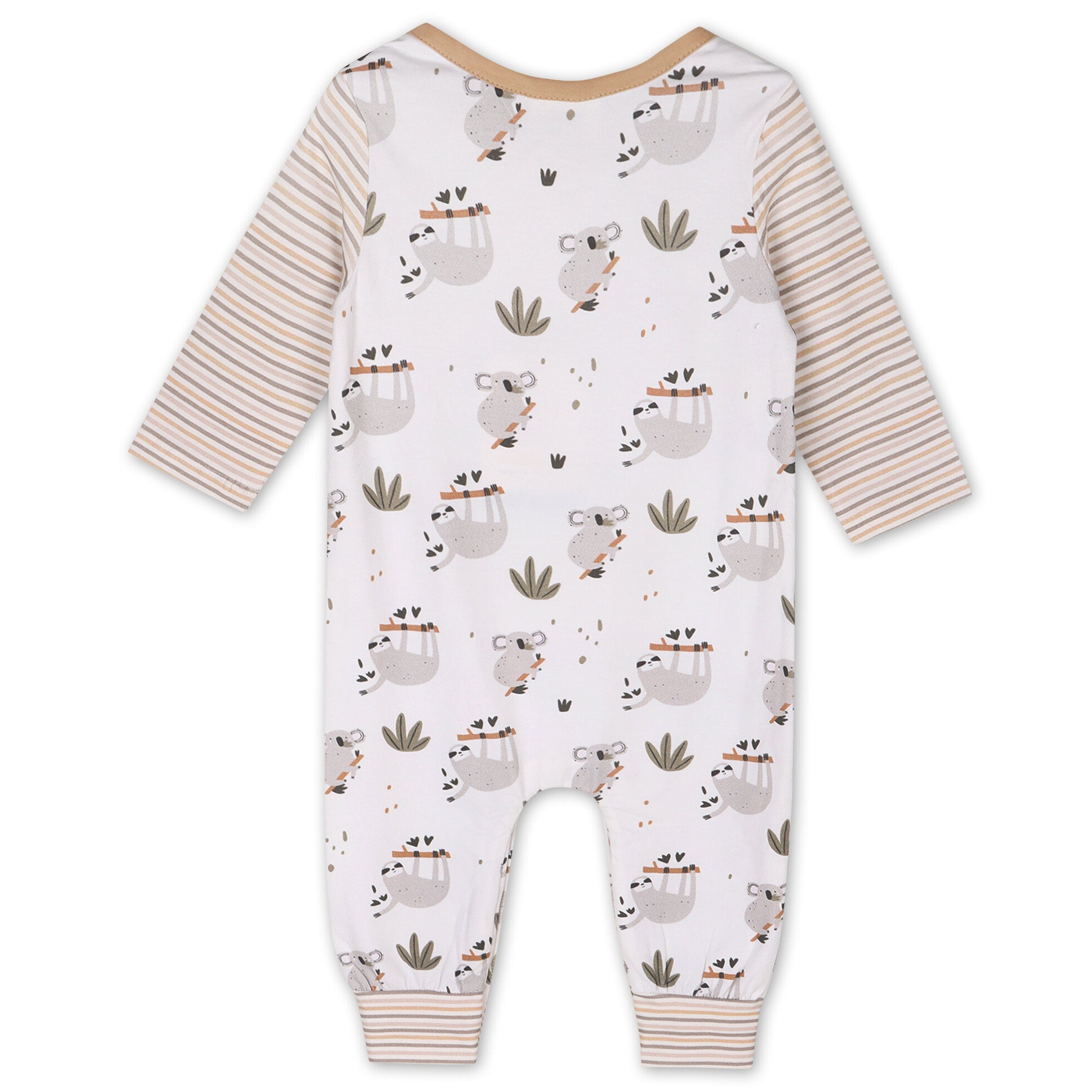 Sloth Koala Raglan Baby Jumpsuit (Organic Cotton)