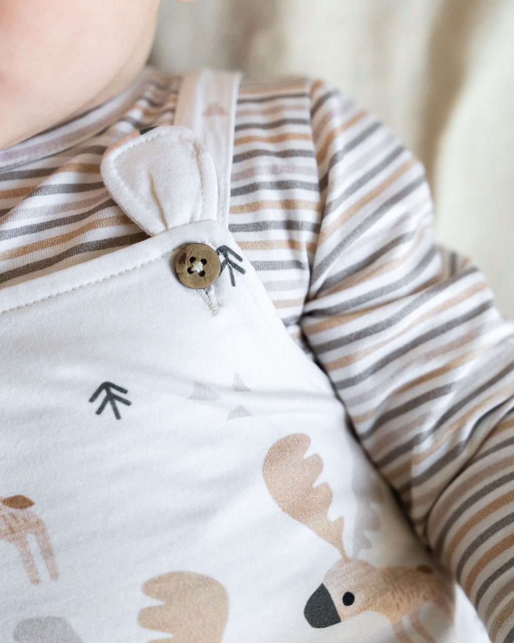 Moose Baby Overall & Bodysuit Set (Organic Jersey)