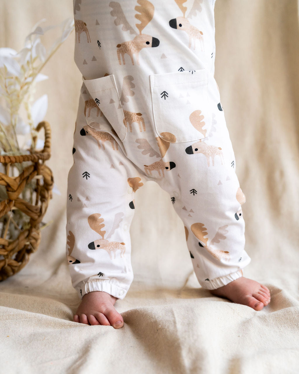 Moose Baby Overall & Bodysuit Set (Organic Jersey)