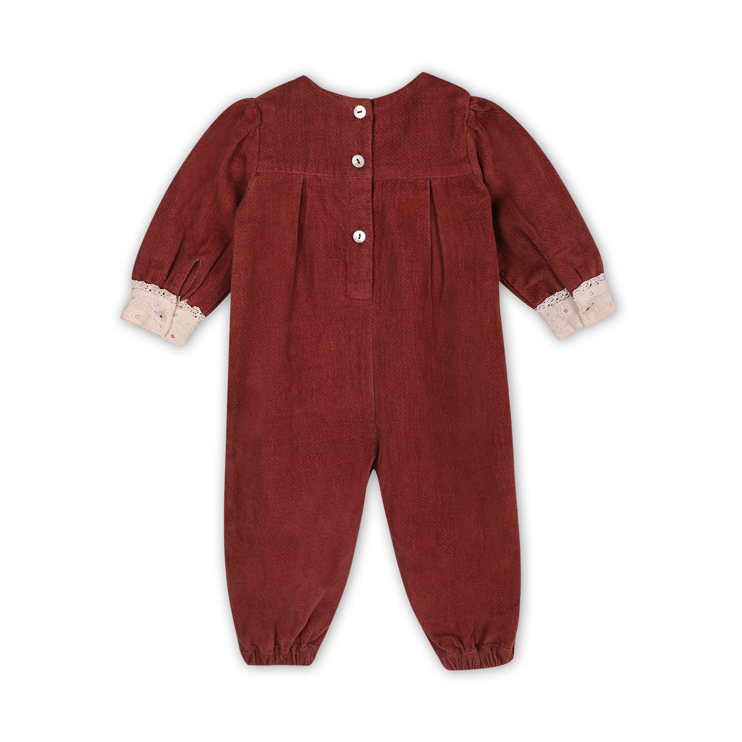 Lace Velvet Baby Girl Jumpsuit (Organic)