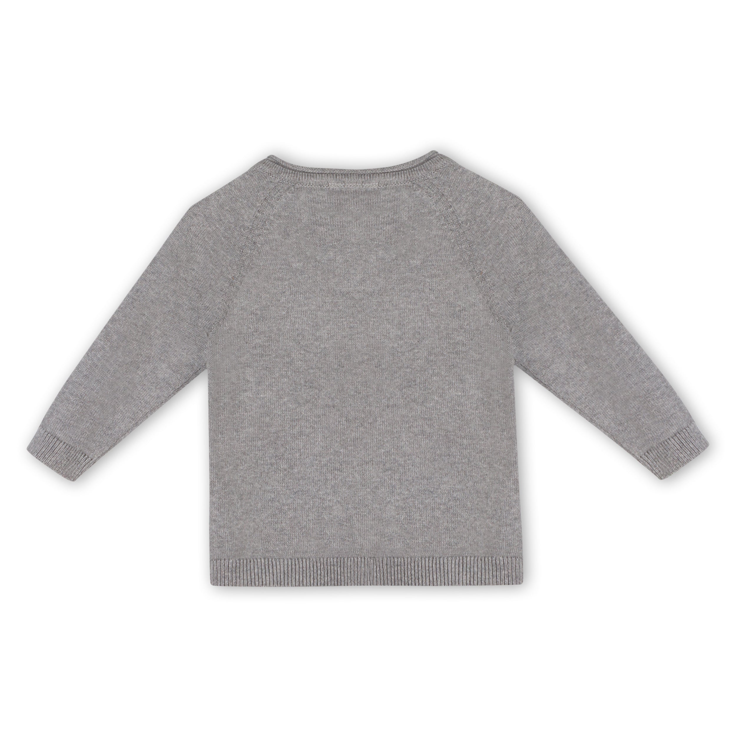 Dinosaur Jacquard Knit Raglan Baby Sweater (Organic Cotton)