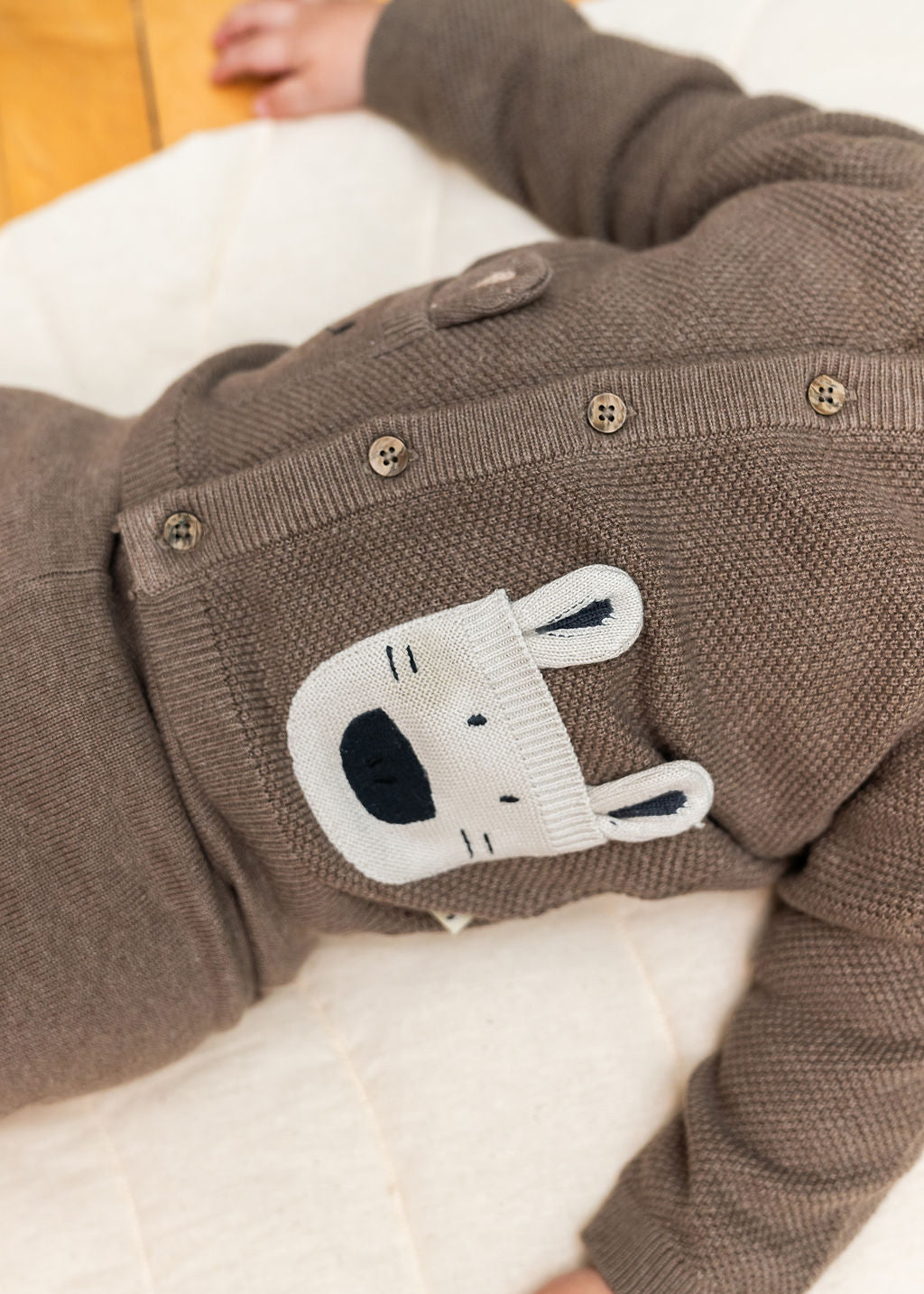 Animal Pocket Button Cardigan Baby Sweater (Organic Cotton)