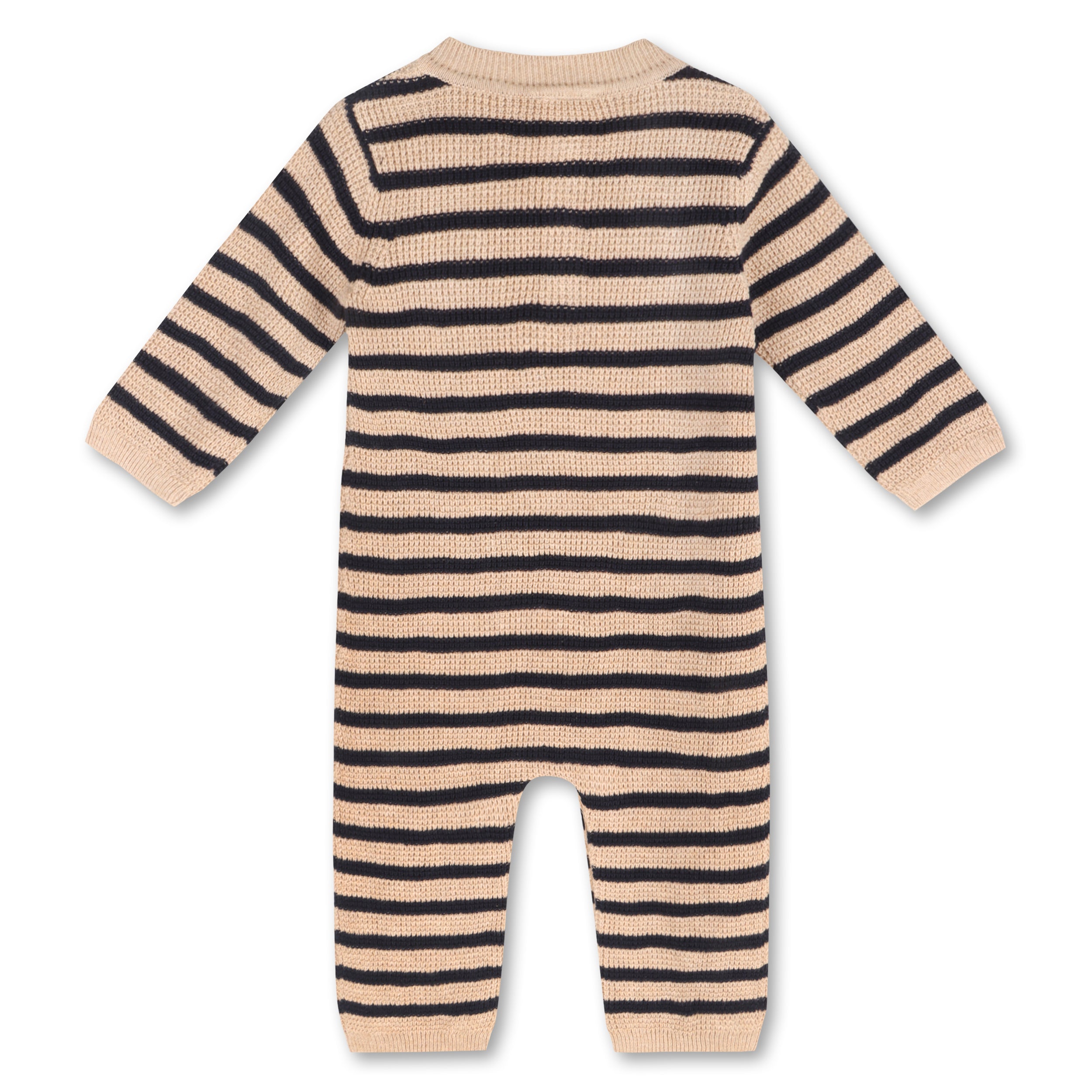 Navy Stripe Chunky Sweater Knit Baby Jumpsuit (Organic Cotton)