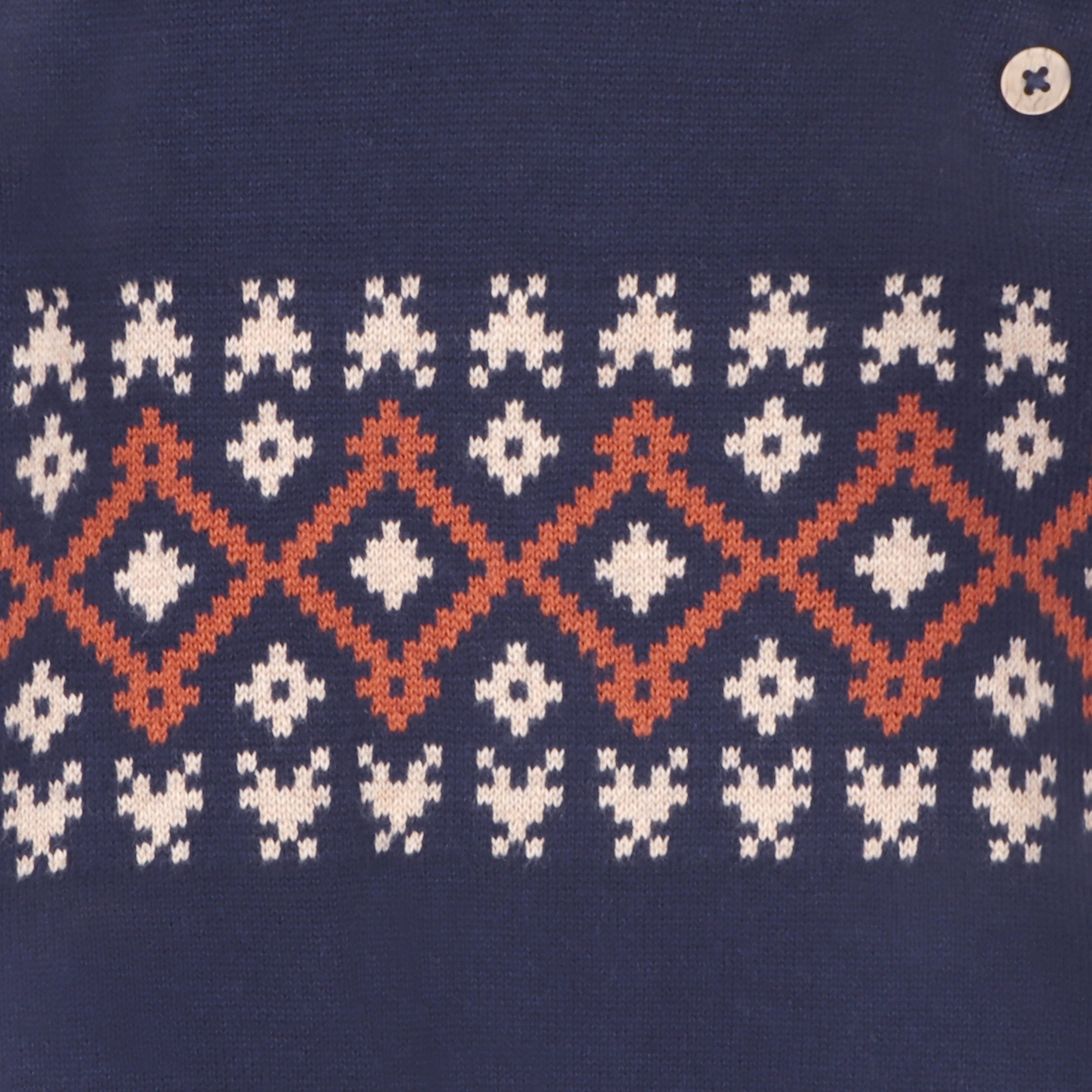 Fair Isle Raglan Sleeve Baby Pullover Sweater (Organic Cotton)