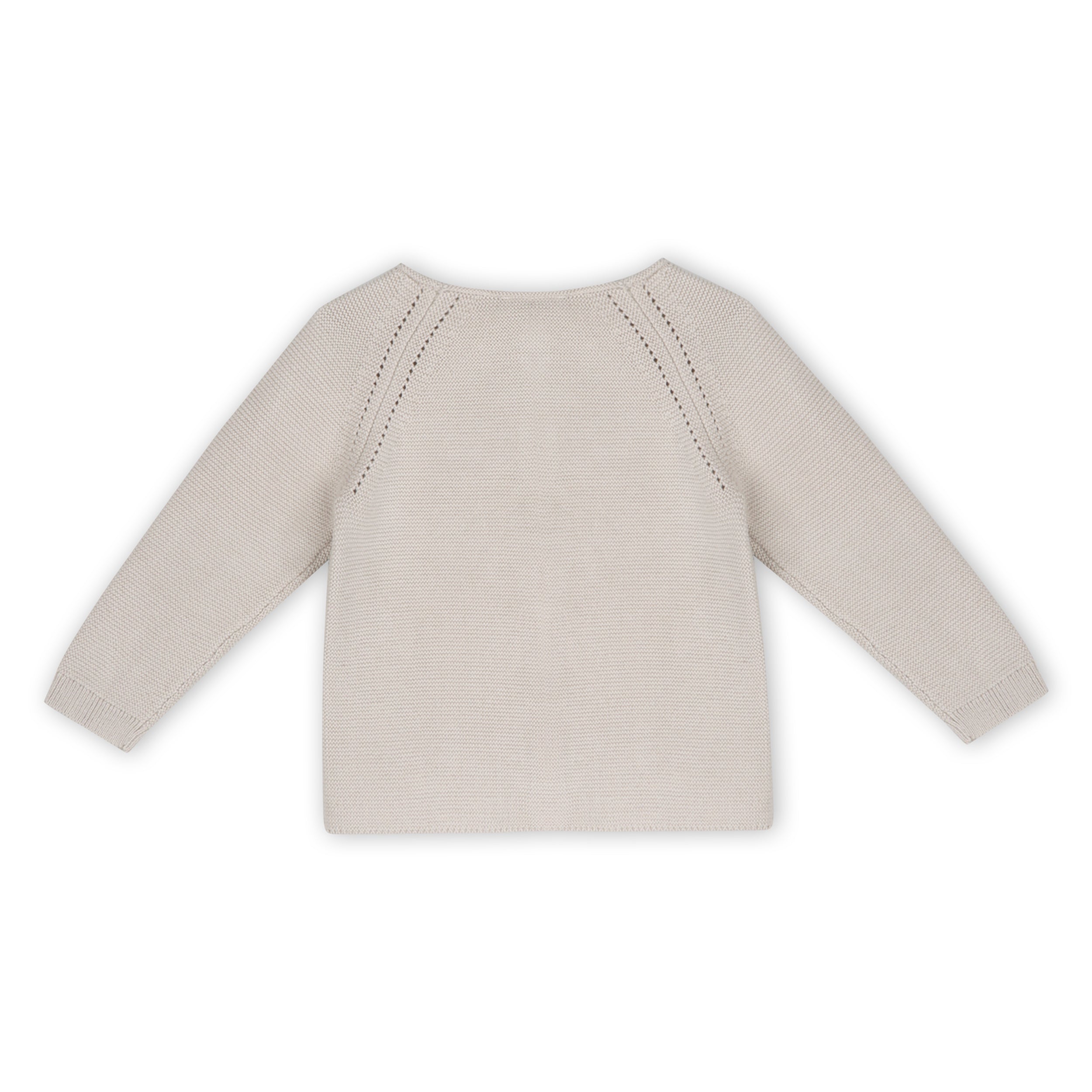 Floral Embroidered Pearl Knit Baby Cardigan Sweater (Organic Cotton)