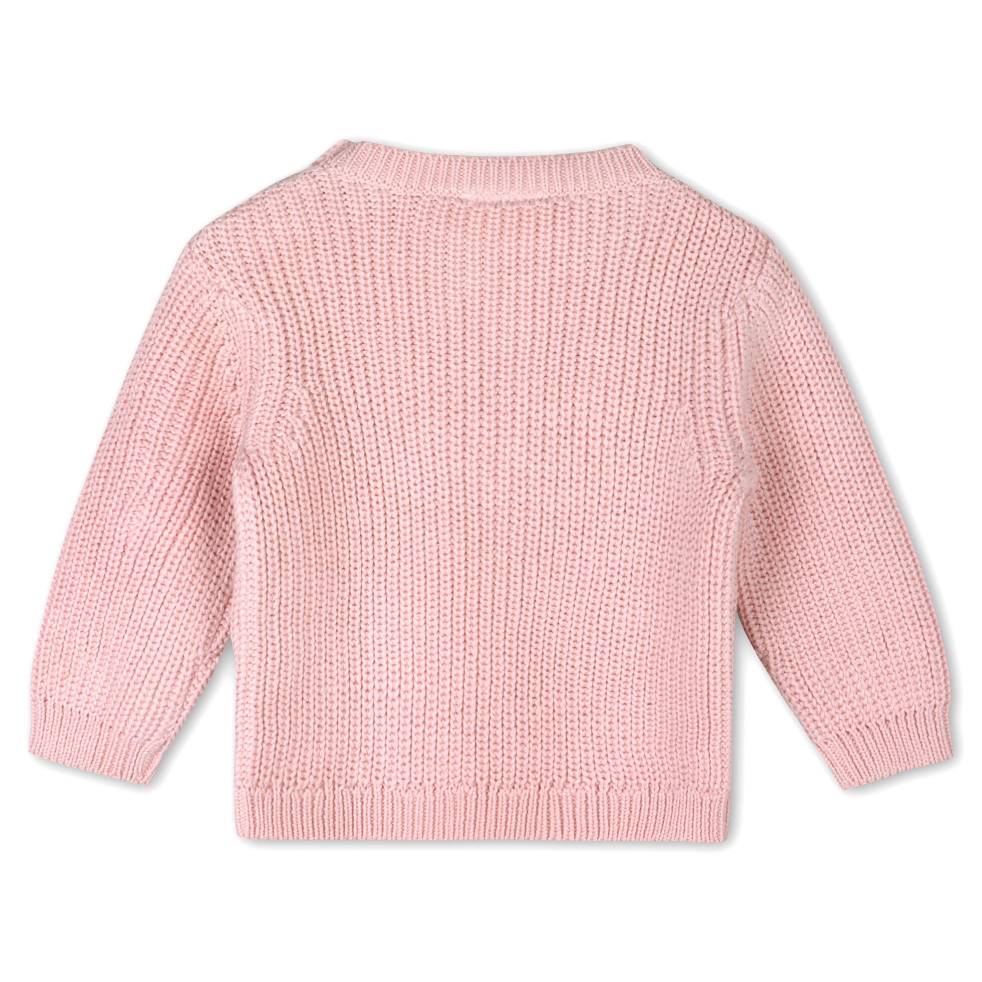 Love Embroidered Chunky Knit Baby Pullover Sweater (Organic Cotton)