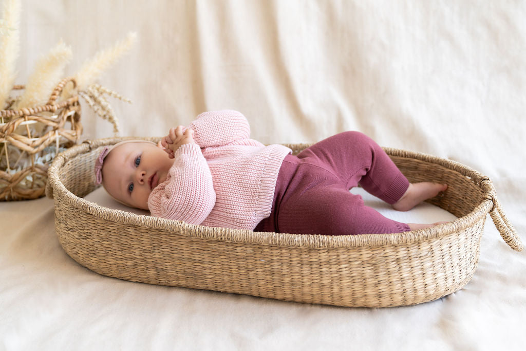 Love Embroidered Chunky Knit Baby Pullover Sweater (Organic Cotton)