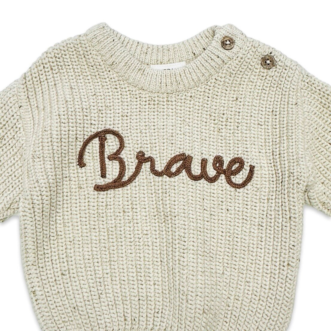 BRAVE Chunky Knit Slouchy Baby Pullover Sweater (Organic Cotton)