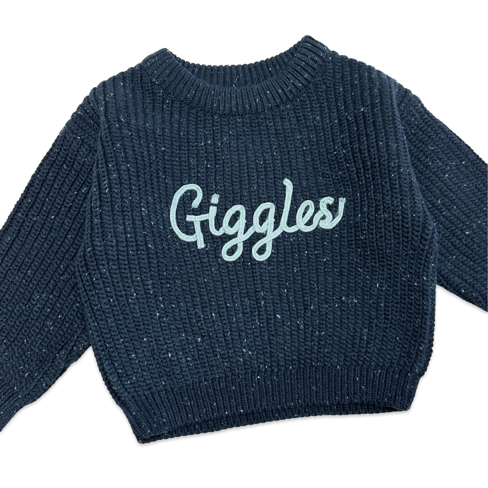 Giggles Chunky Knit Slouchy Baby Pullover Sweater (Organic Cotton)