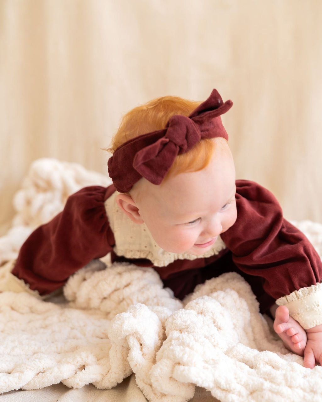 Darling Bow & Elastic Woven Baby Headbands 