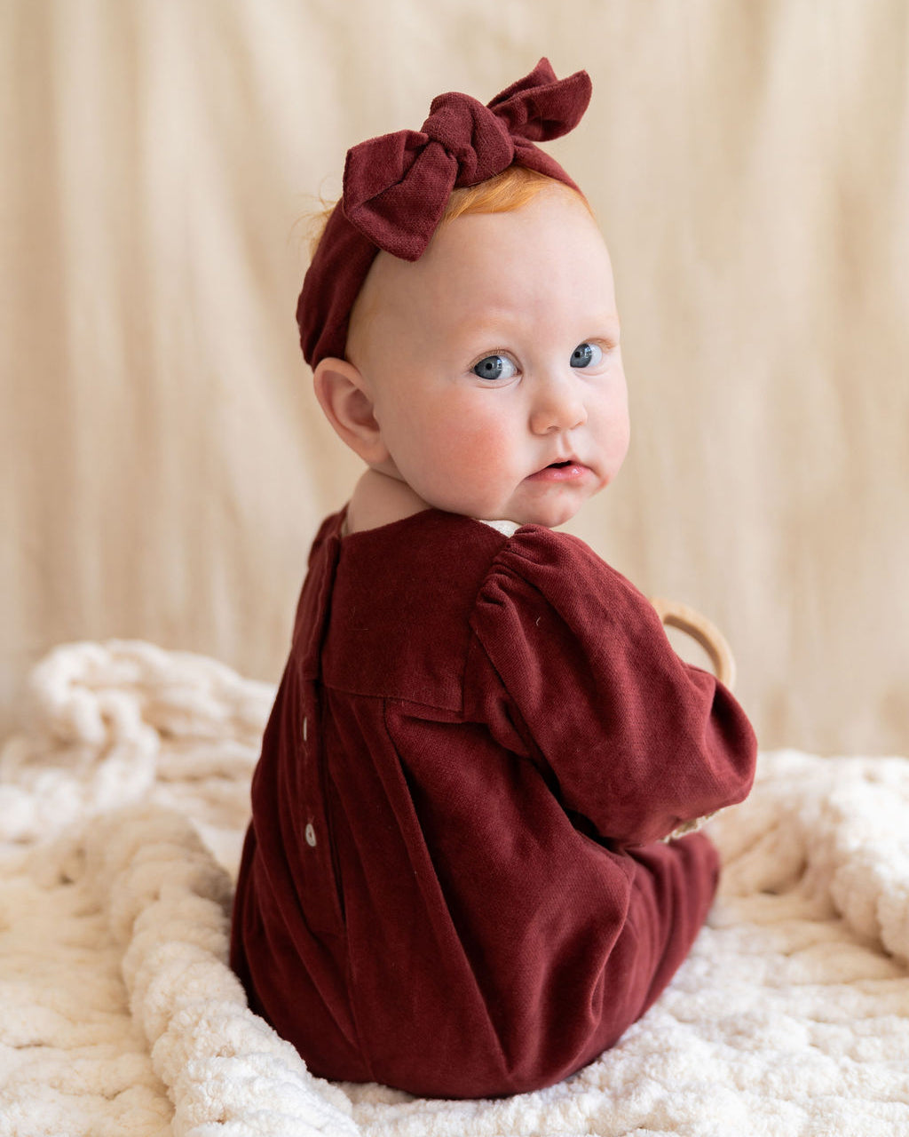 Lace Velvet Baby Girl Jumpsuit (Organic)