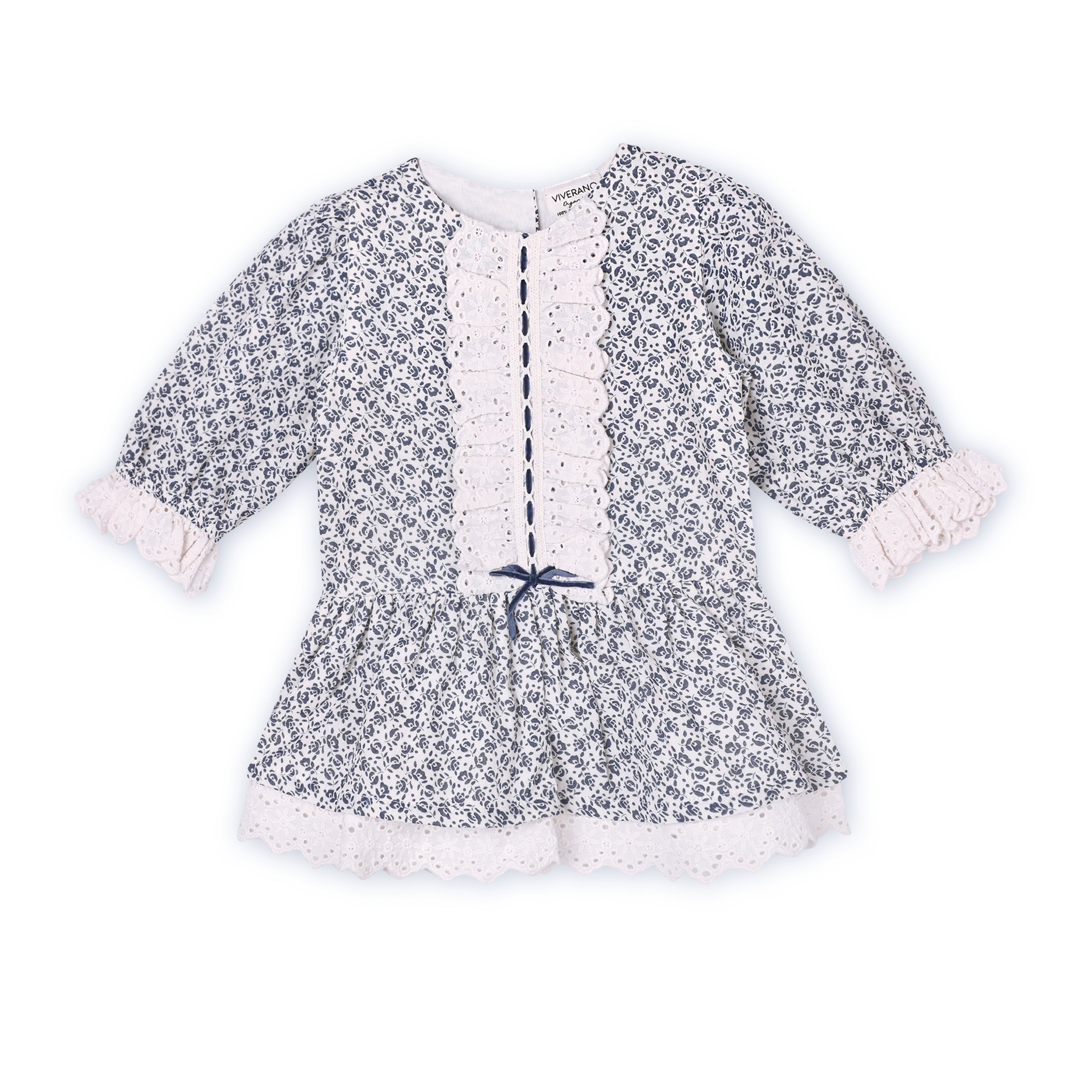 Floral and Lace Baby Dress & Bloomer SET (Organic)