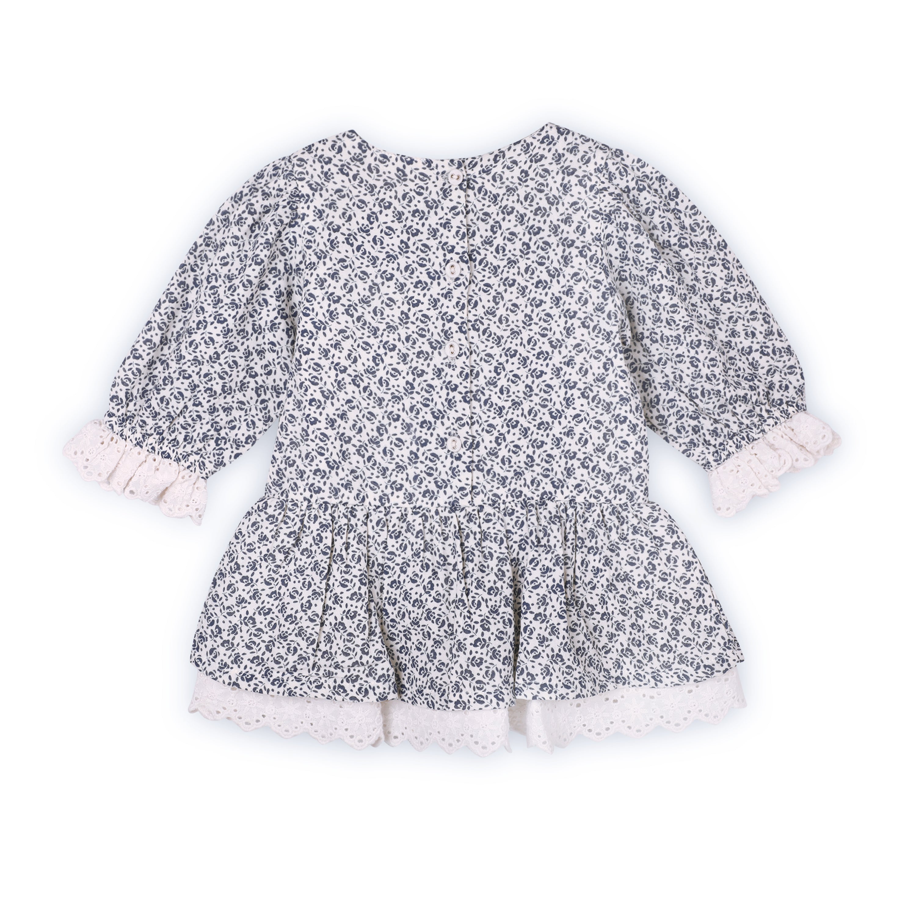 Floral and Lace Baby Dress & Bloomer SET (Organic)