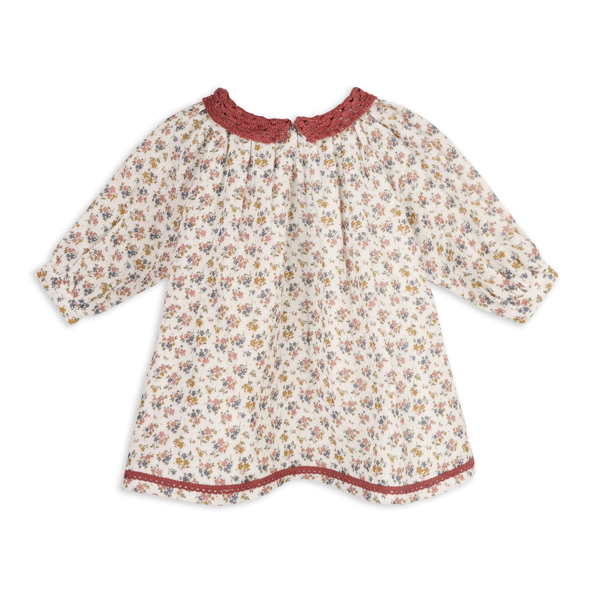 Floral Muslin Baby Dress & Fancy Bloomer Set (Organic)