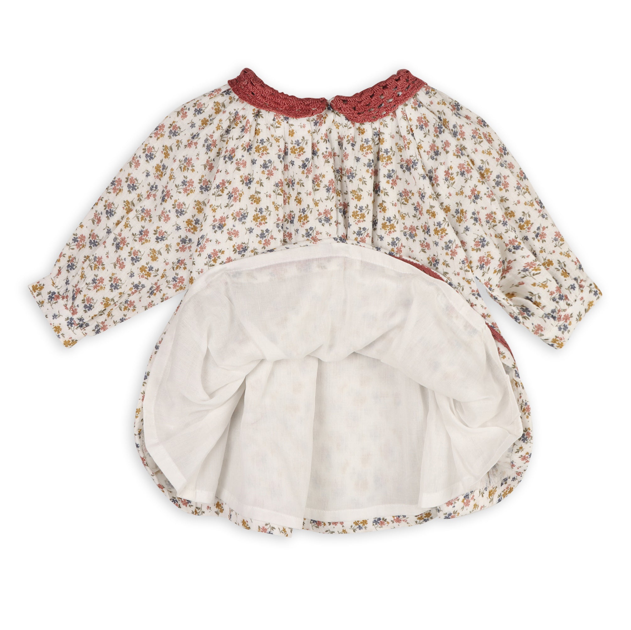 Floral Muslin Baby Dress & Fancy Bloomer Set (Organic)