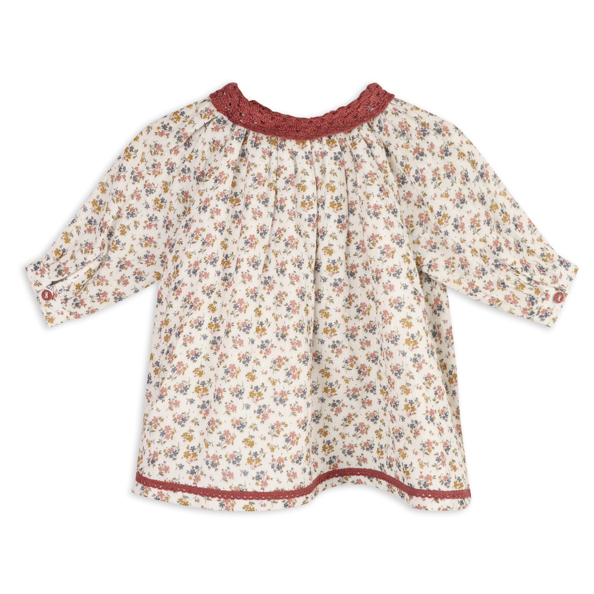 Floral Muslin Baby Dress & Fancy Bloomer Set (Organic)