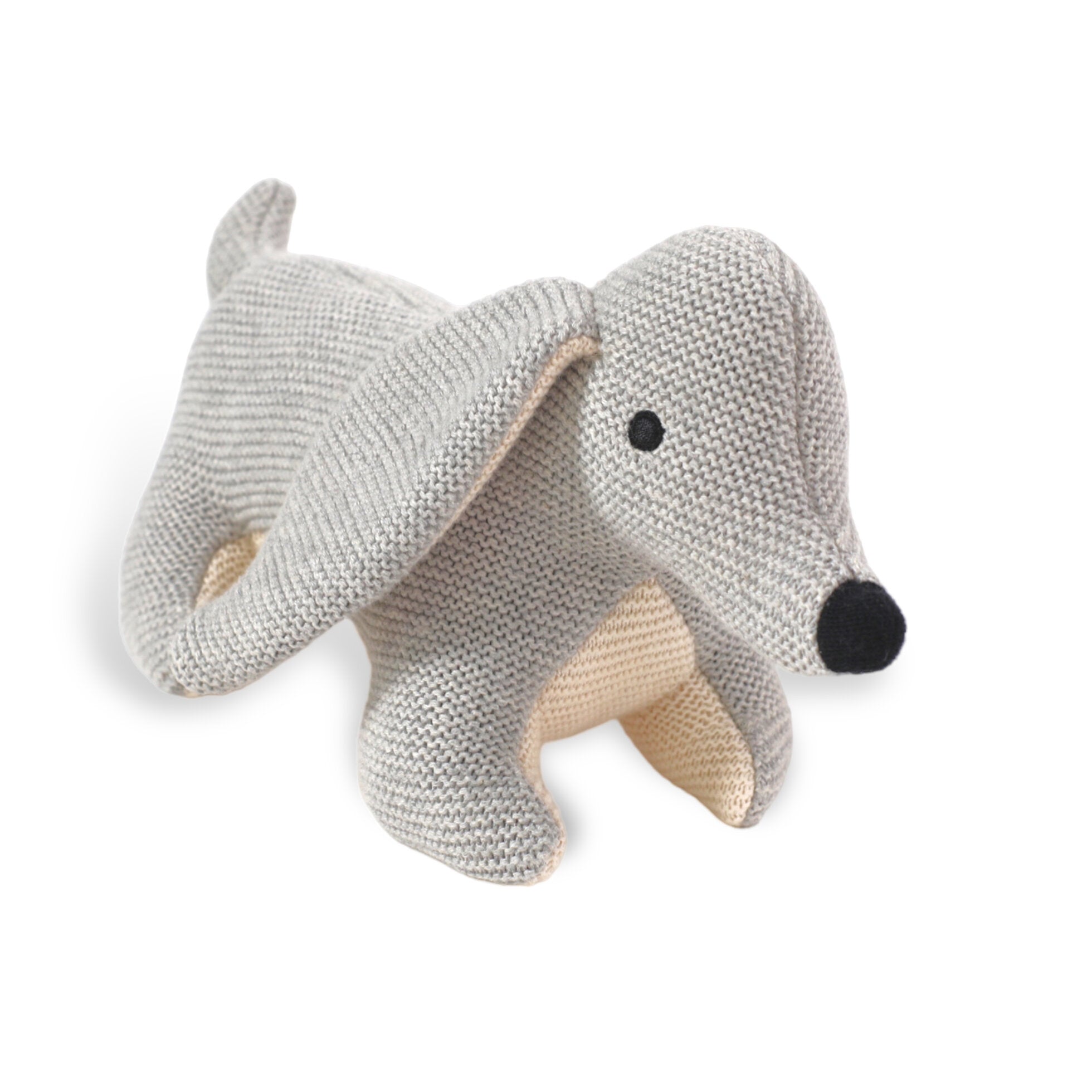 Dachshund Dog Knit Stuffed Animal Baby Toy (Organic Cotton) by Viverano Organics