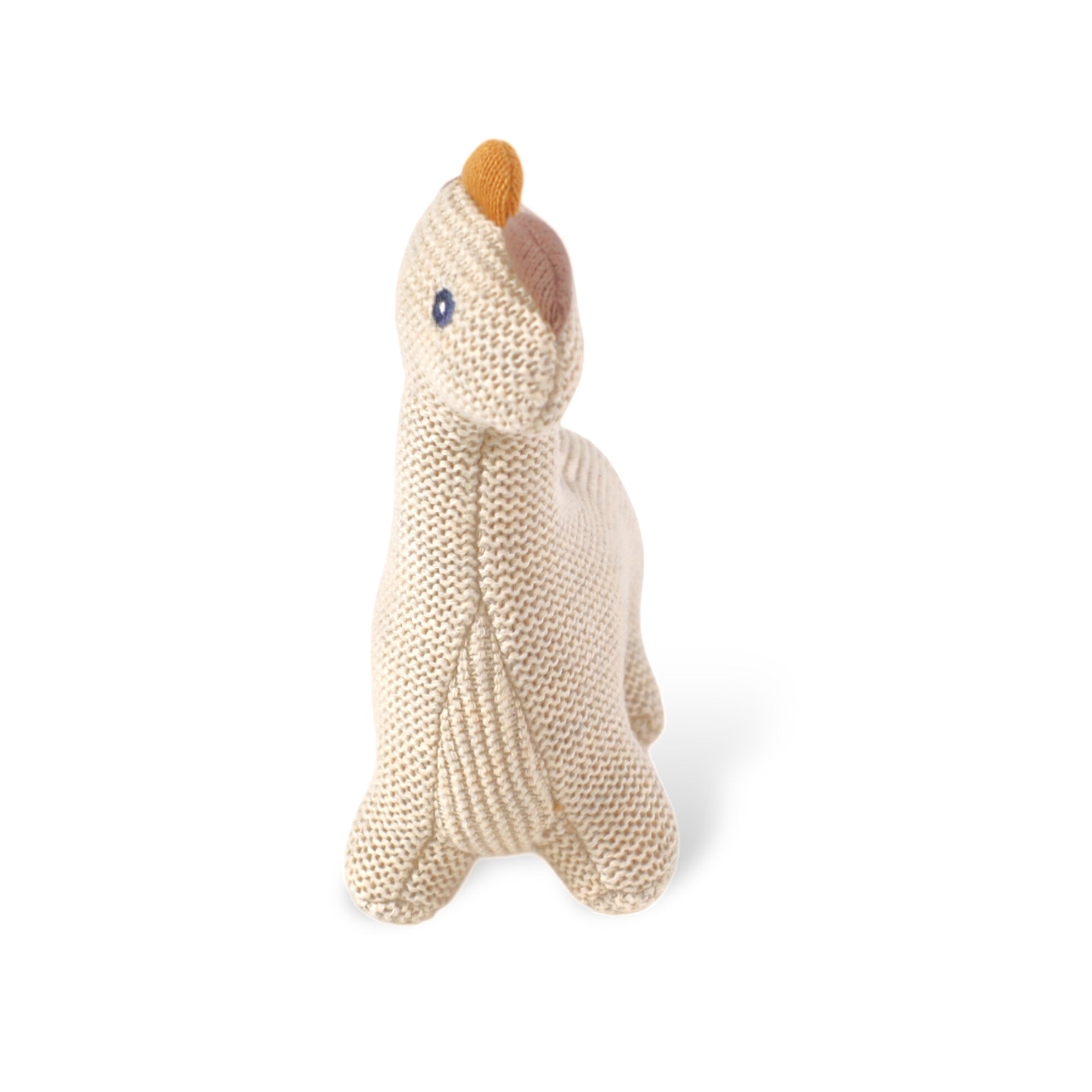 Dino Knit Stuffed Animal Baby Toy (Organic Cotton) by Viverano Organics