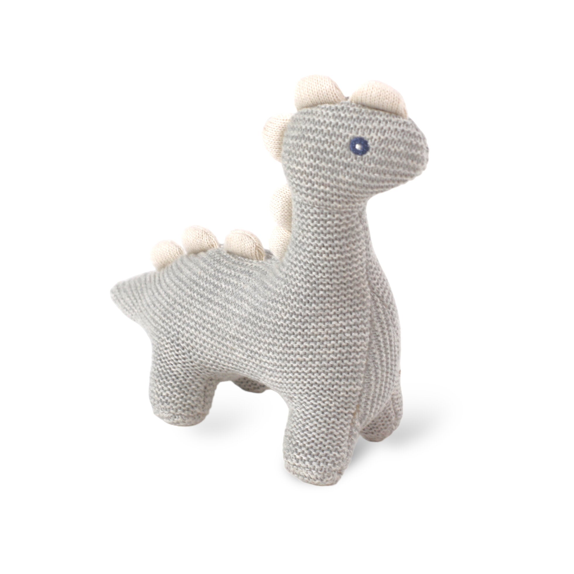 Dino Knit Stuffed Animal Baby Toy (Organic Cotton) by Viverano Organics