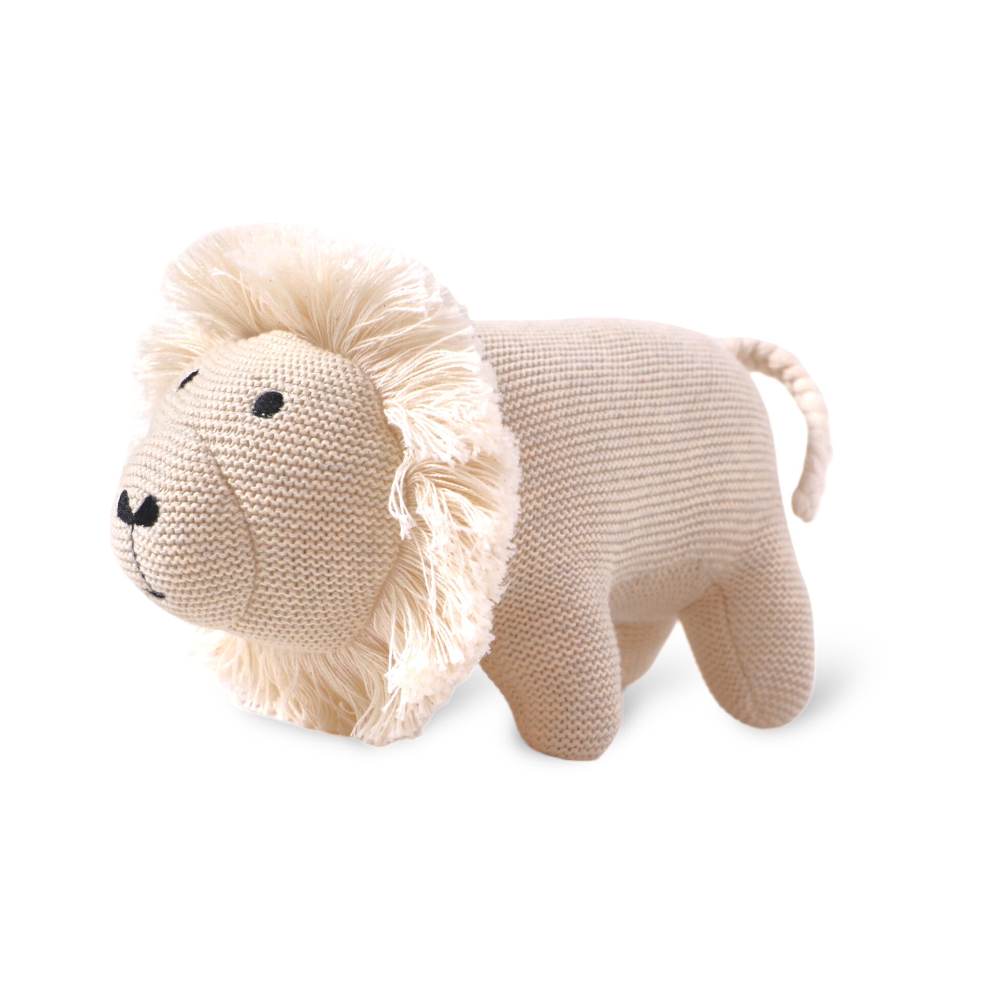 Lion Knit Stuffed Animal Toy (Organic Cotton) by Viverano Organics