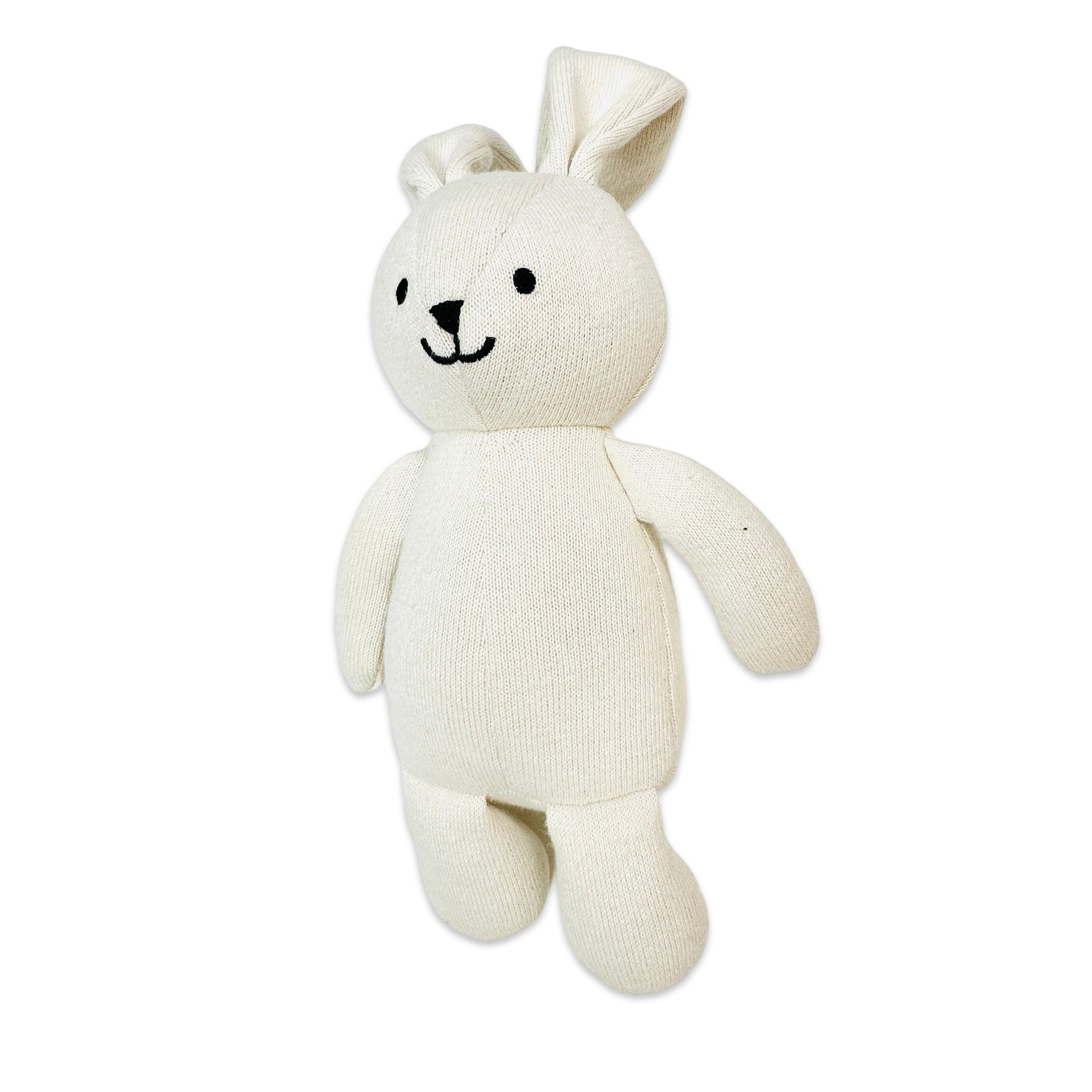 Jojo Lil Bunny Knit Stuffed Animal Soft Baby Toy (Organic Cotton)