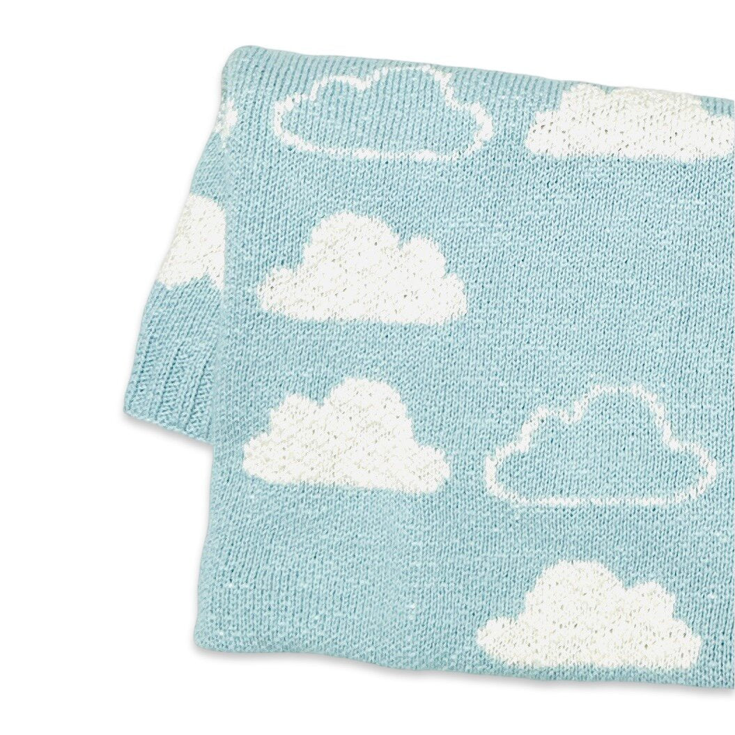 Cloud - Organic Cotton Jacquard Sweater Knit Baby Blankets