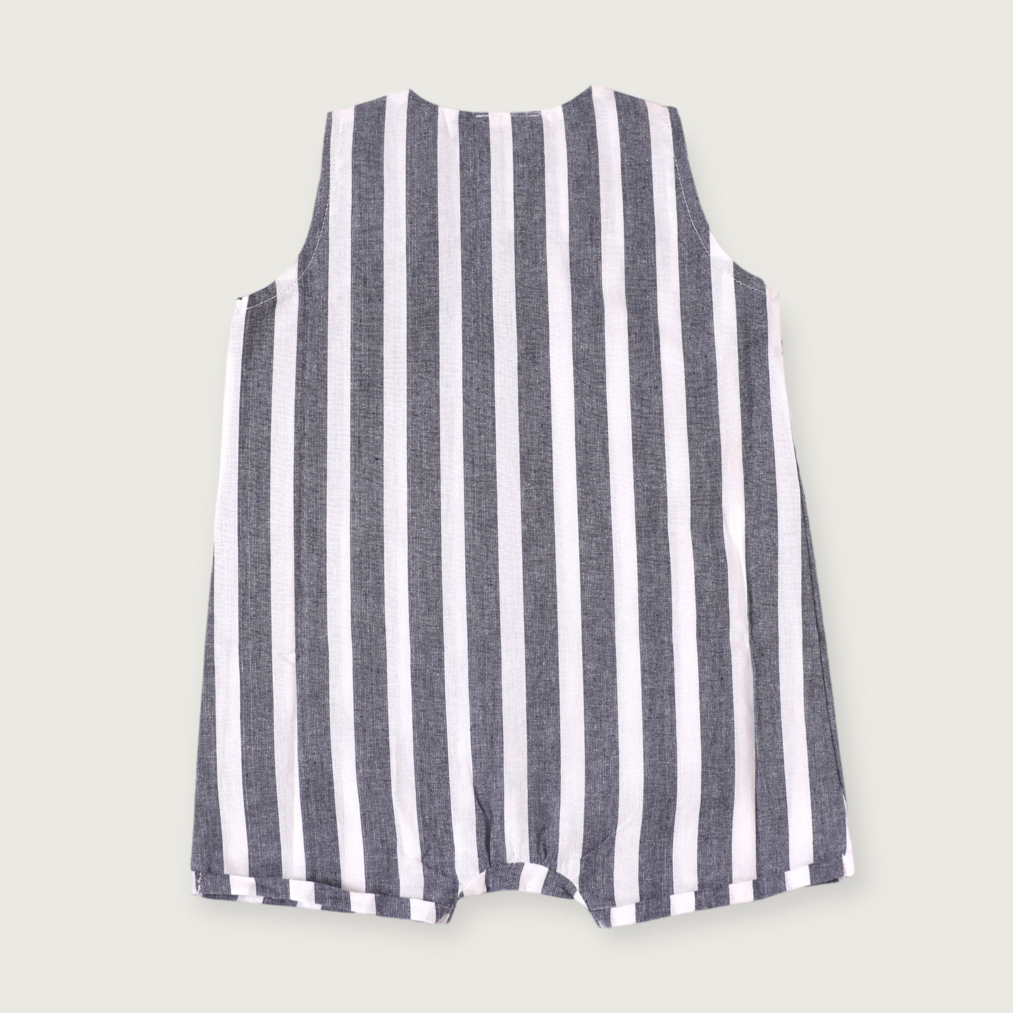 Willo Blue Stripe Sleeveless Romper (Organic Cotton)