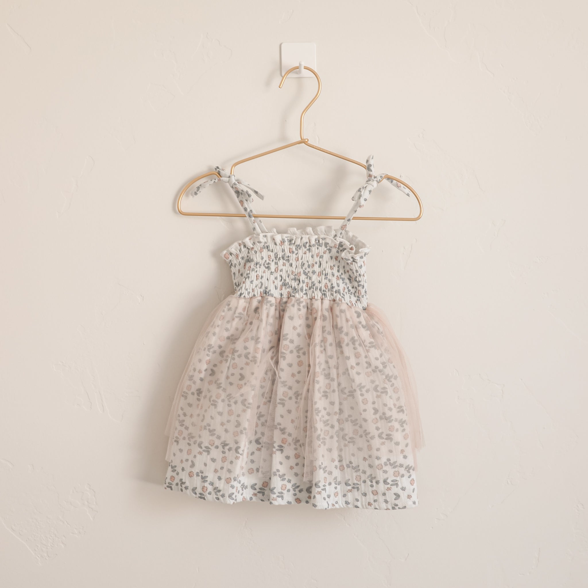 Emma Floral Smocked Baby Tutu Dress + Bloomer (Organic Muslin)