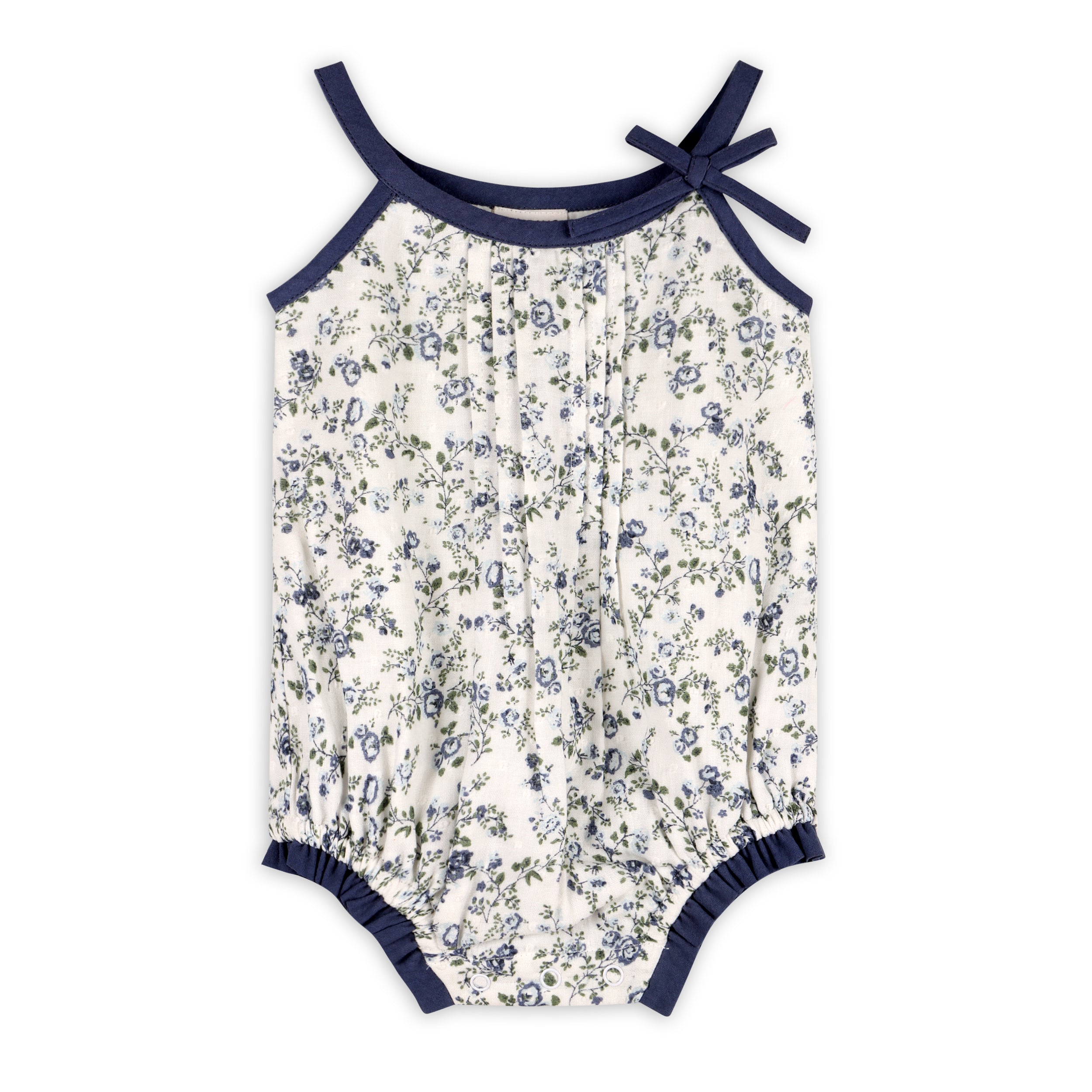 Gia Floral Muslin Baby Romper + Headband (Organic Cotton)