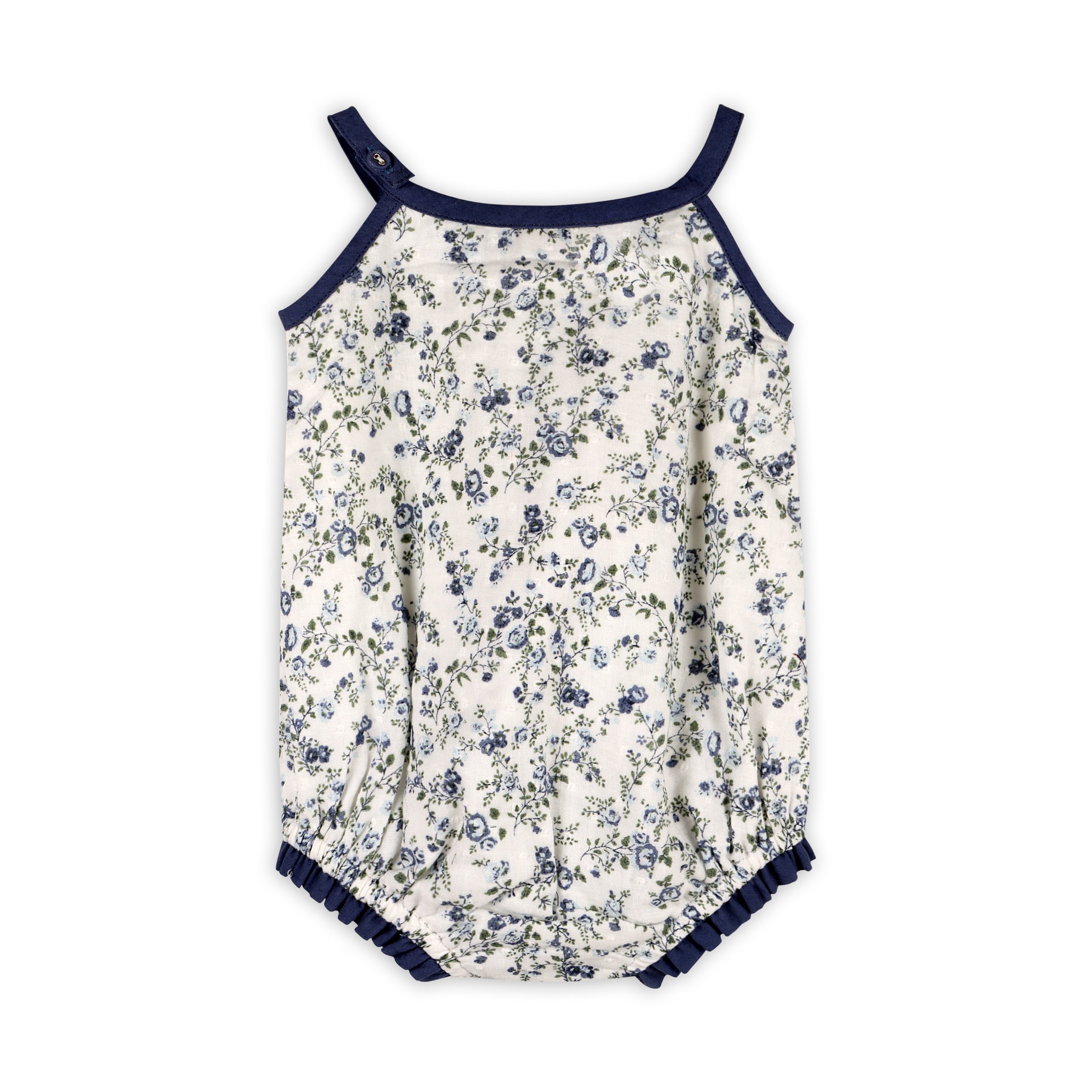 Gia Floral Muslin Baby Romper + Headband (Organic Cotton)