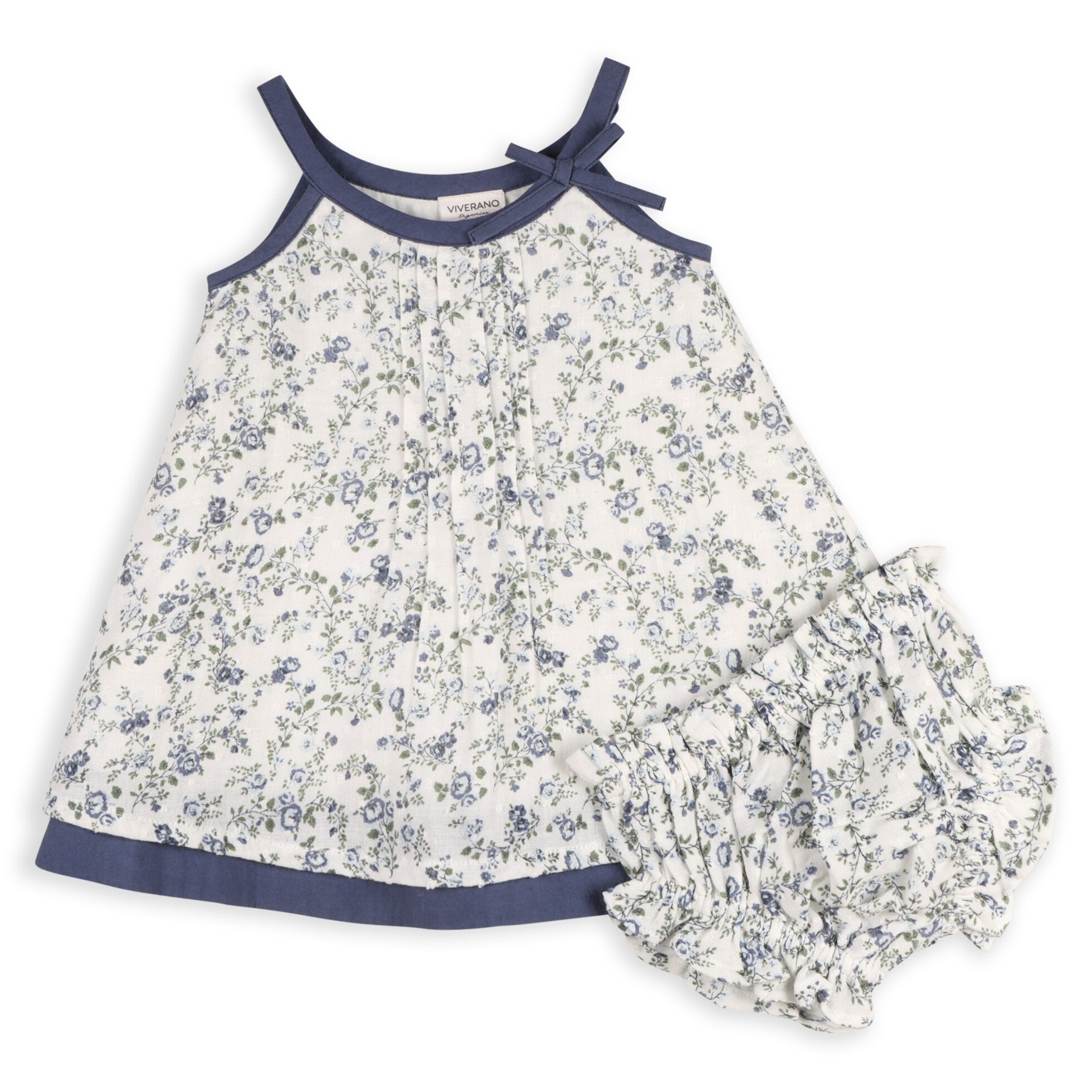 Lyla Floral Muslin Baby Dress +Bloomer (organic Cotton)