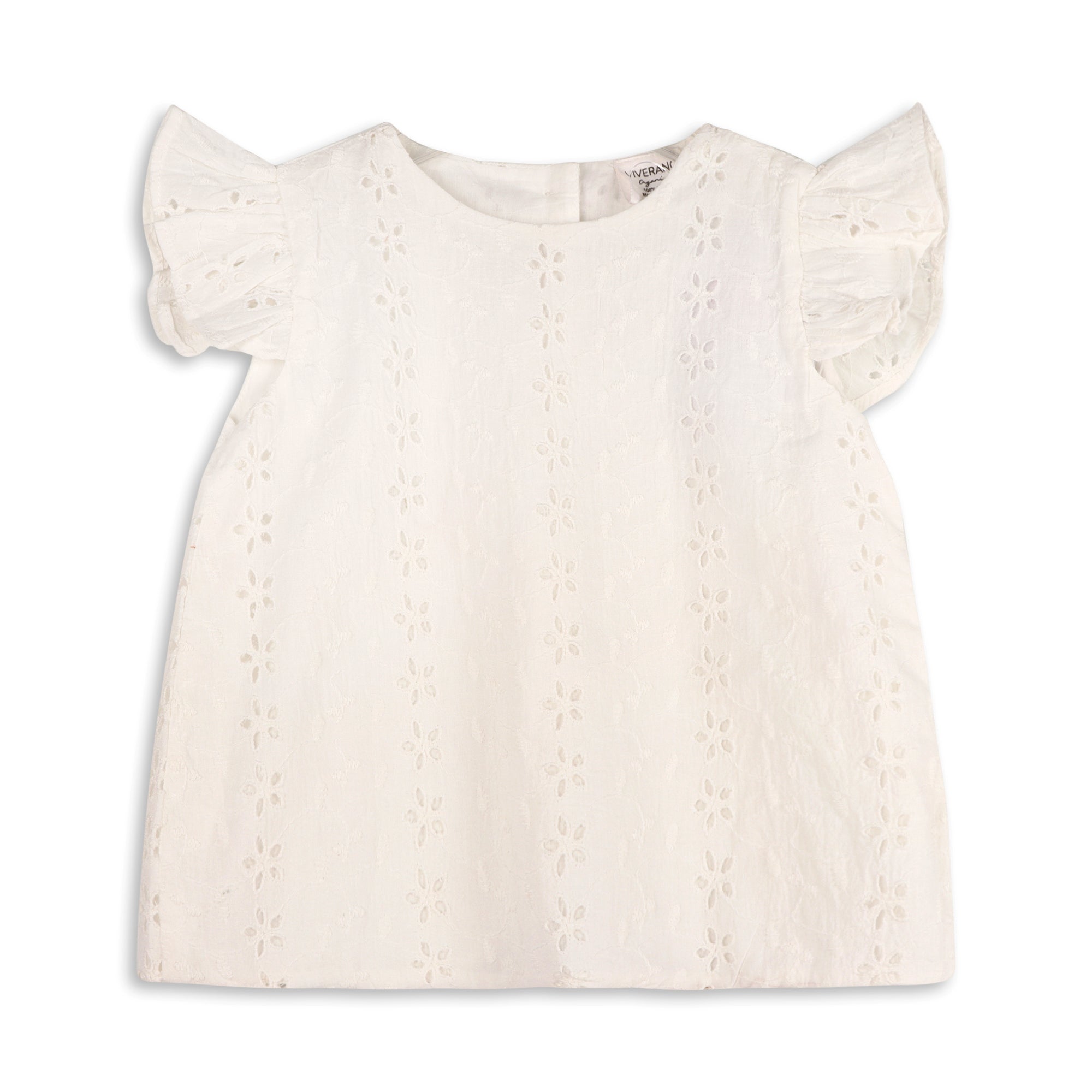 Milly Eyelet & Bows Baby Top + Ruffled Bloomer (Organic Cotton)