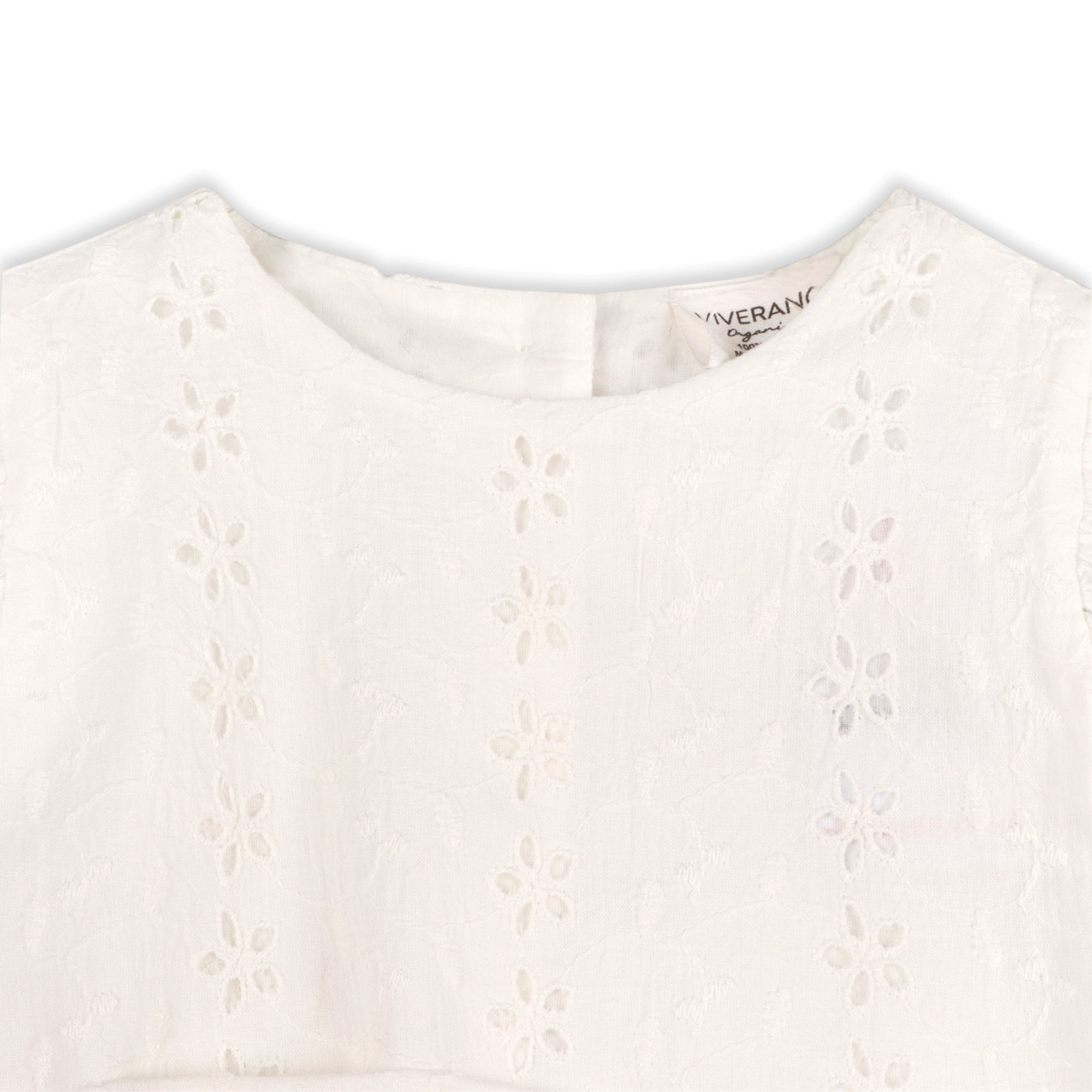 Milly Eyelet & Bows Baby Top + Ruffled Bloomer (Organic Cotton)