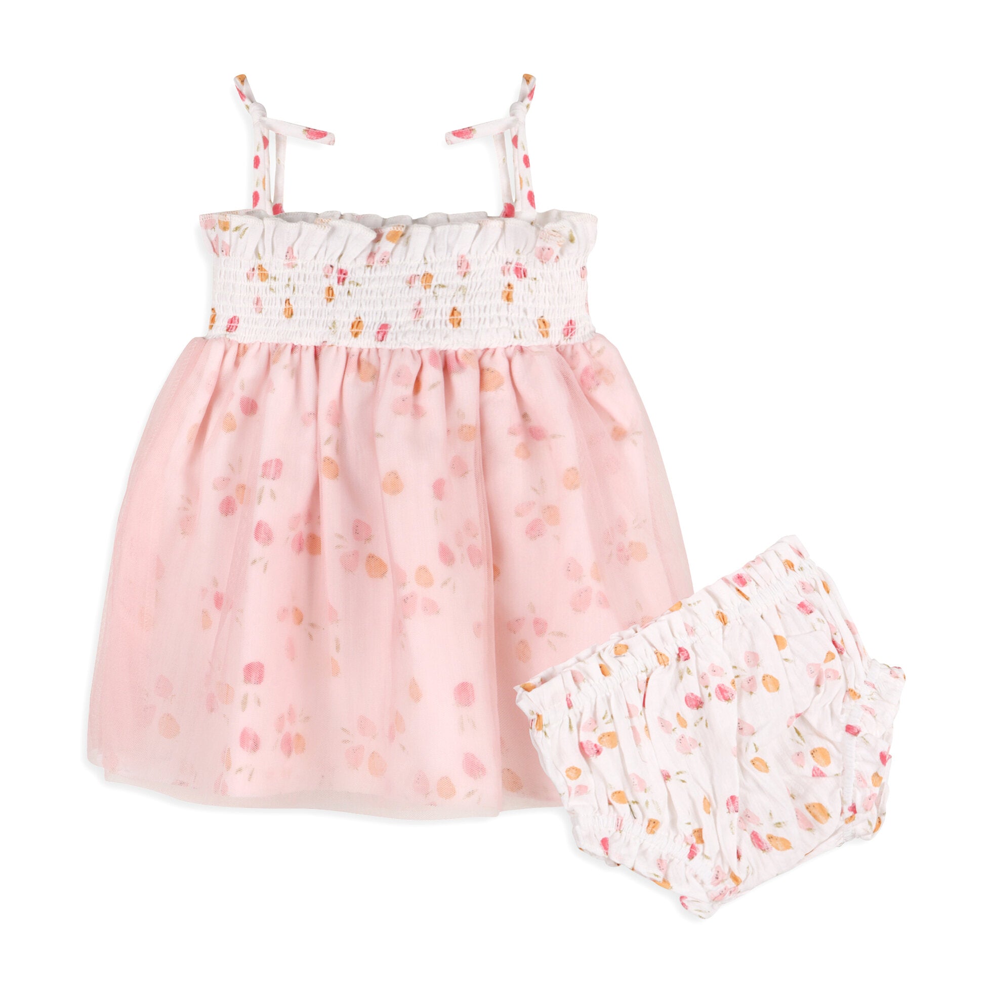 Taya Fruit Smocked Baby Tutu Dress + Bloomer (Organic Cotton)