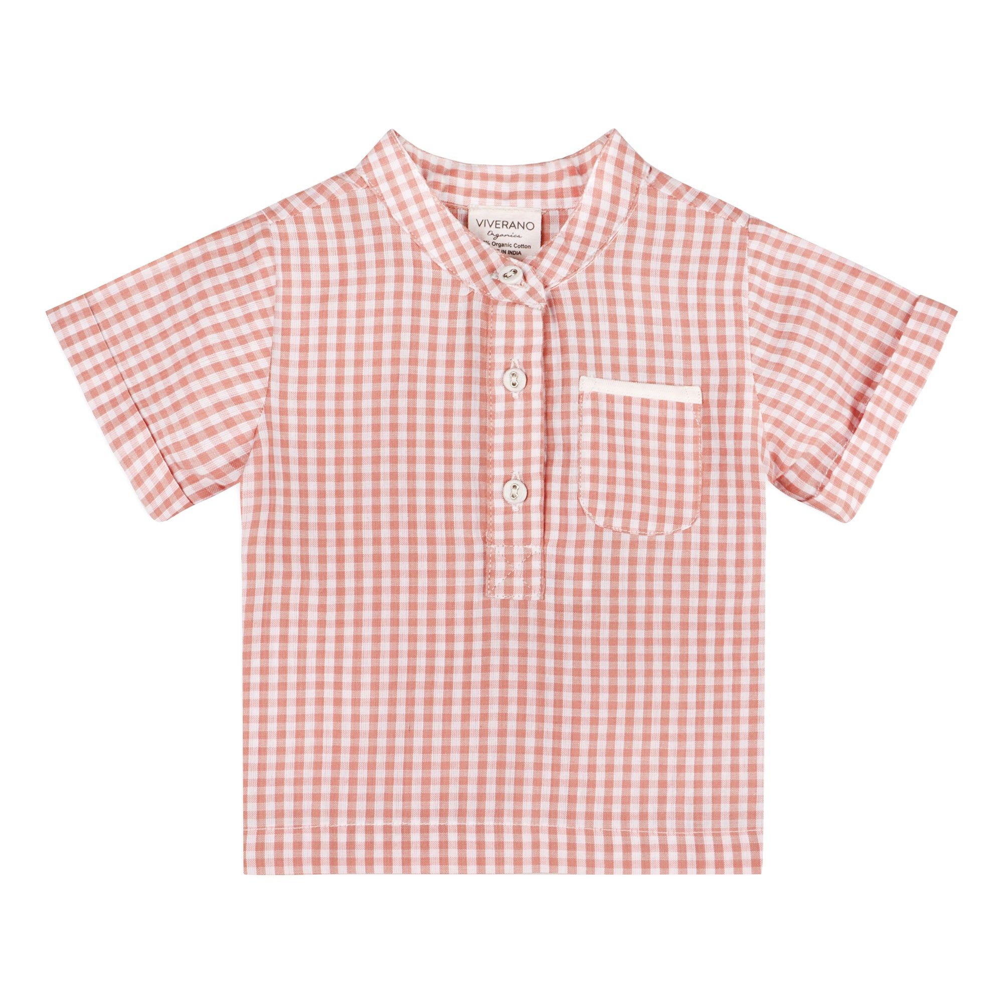 Billie Gingham Baby Shirt + Shorts 2 pc Set (Organic Cotton)