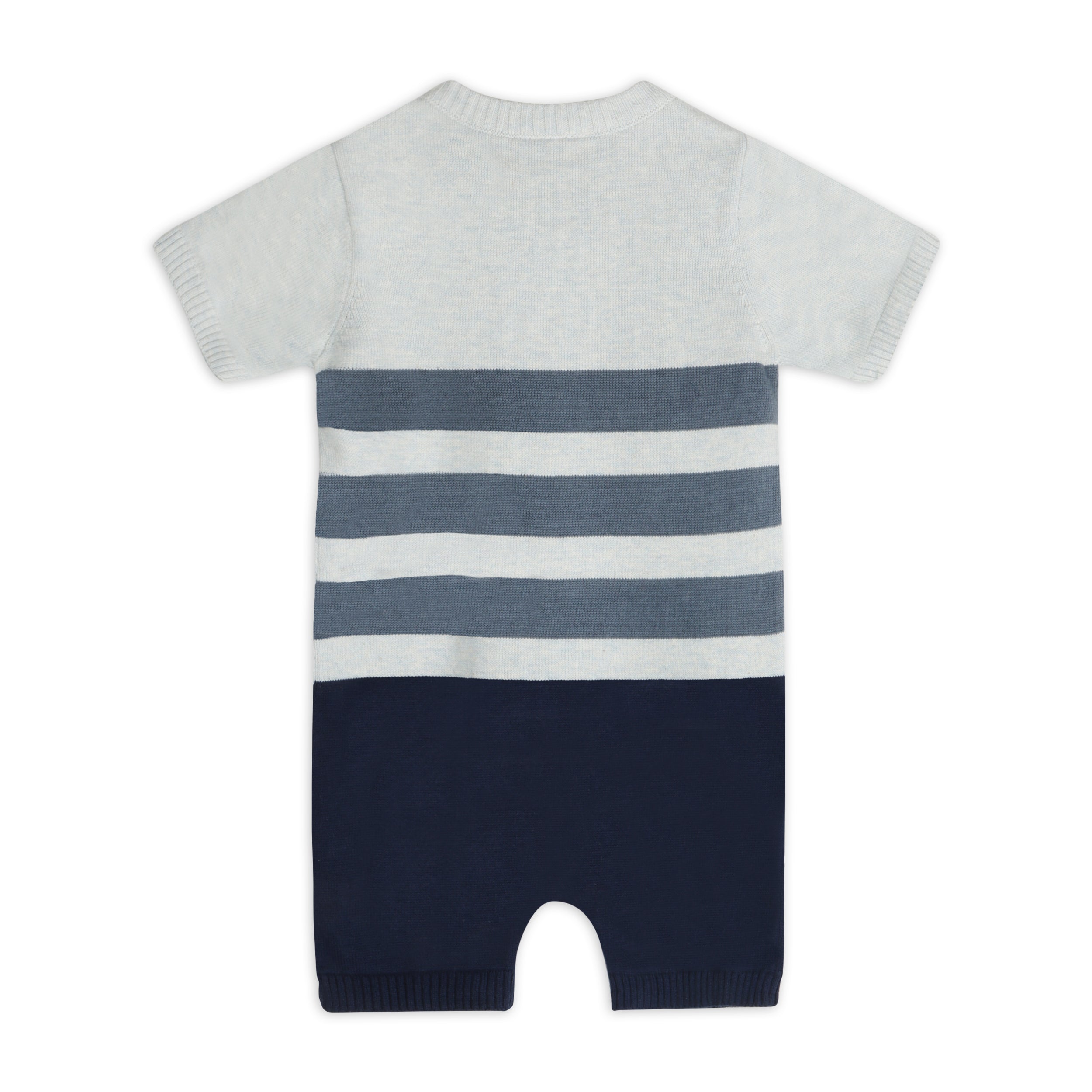 Airplane Applique Knit Short Baby Romper (Organic Cotton)