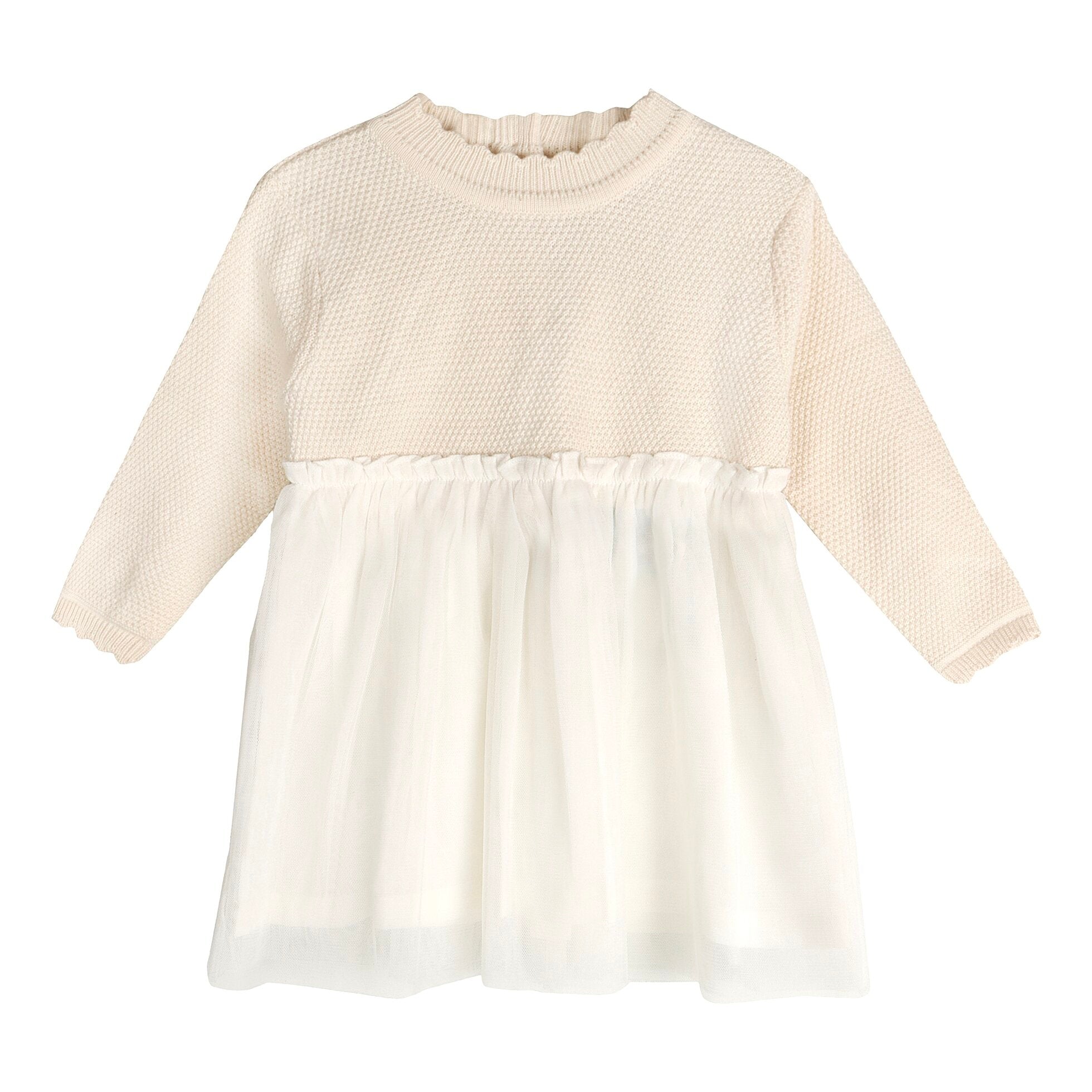 Pearl Knit Classic Sweater Top & Tutu Baby Dress (Organic Cotton)