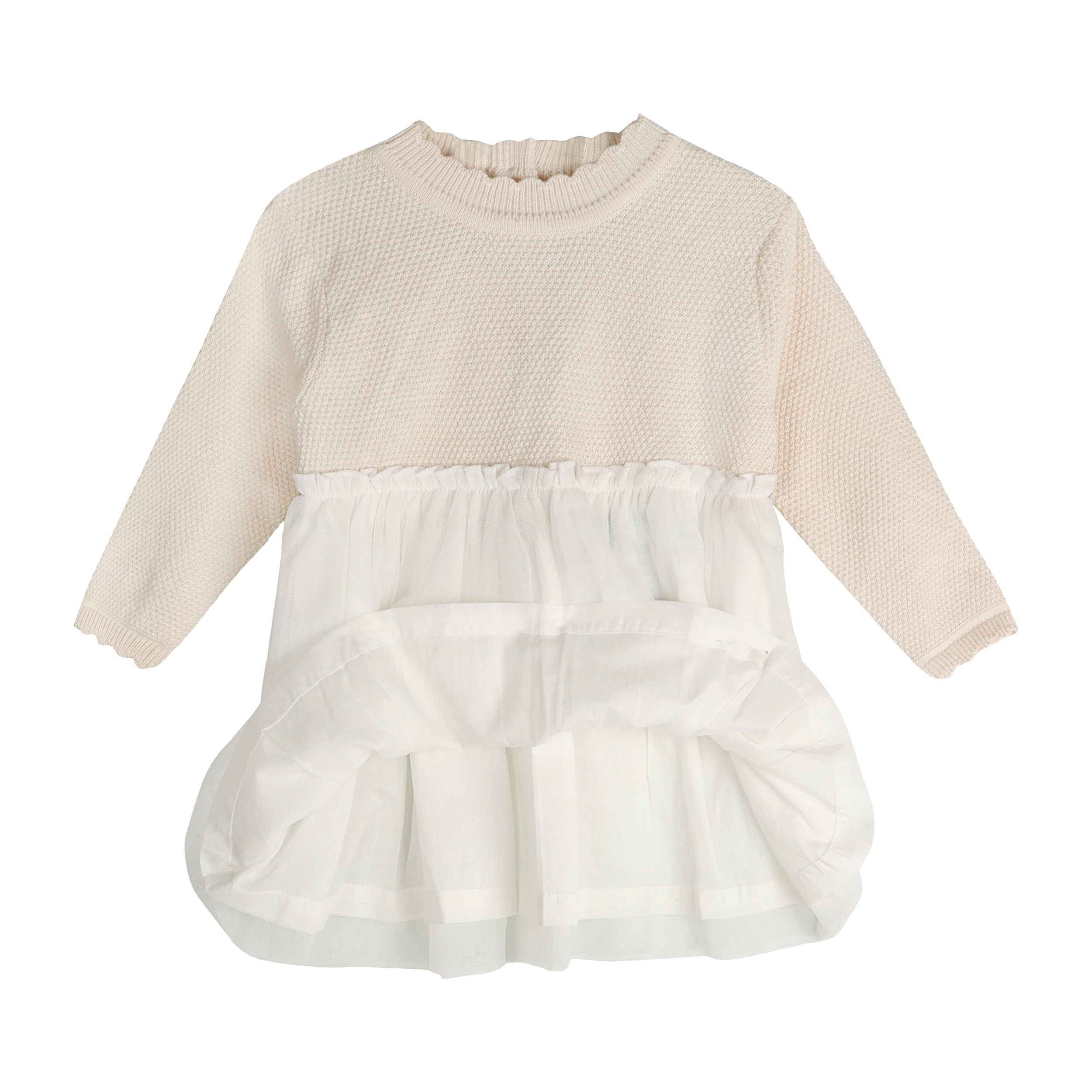 Pearl Knit Classic Sweater Top & Tutu Baby Dress (Organic Cotton)